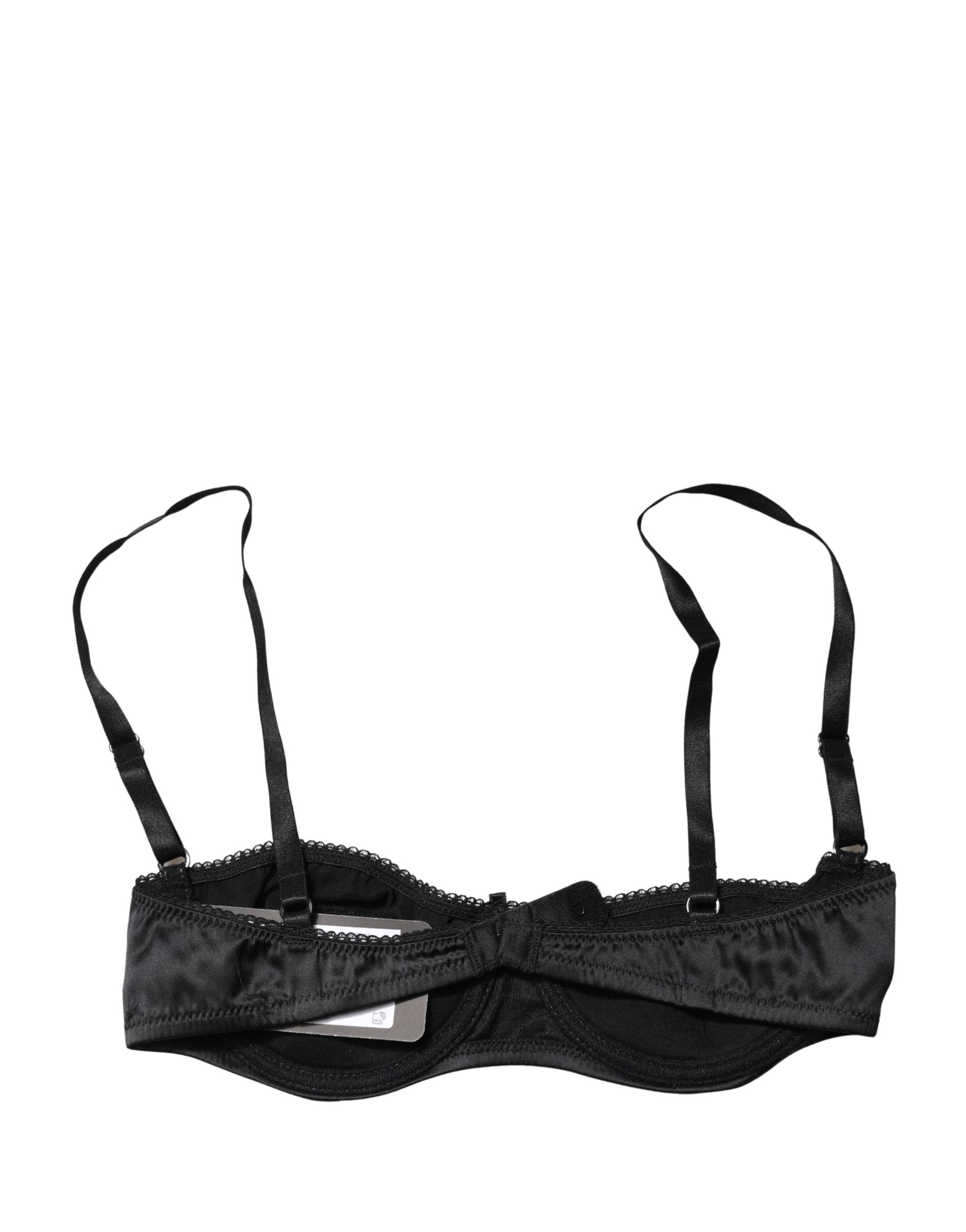 Dolce & Gabbana Black Semi-Pad Underwire Balconette Bra Underwear