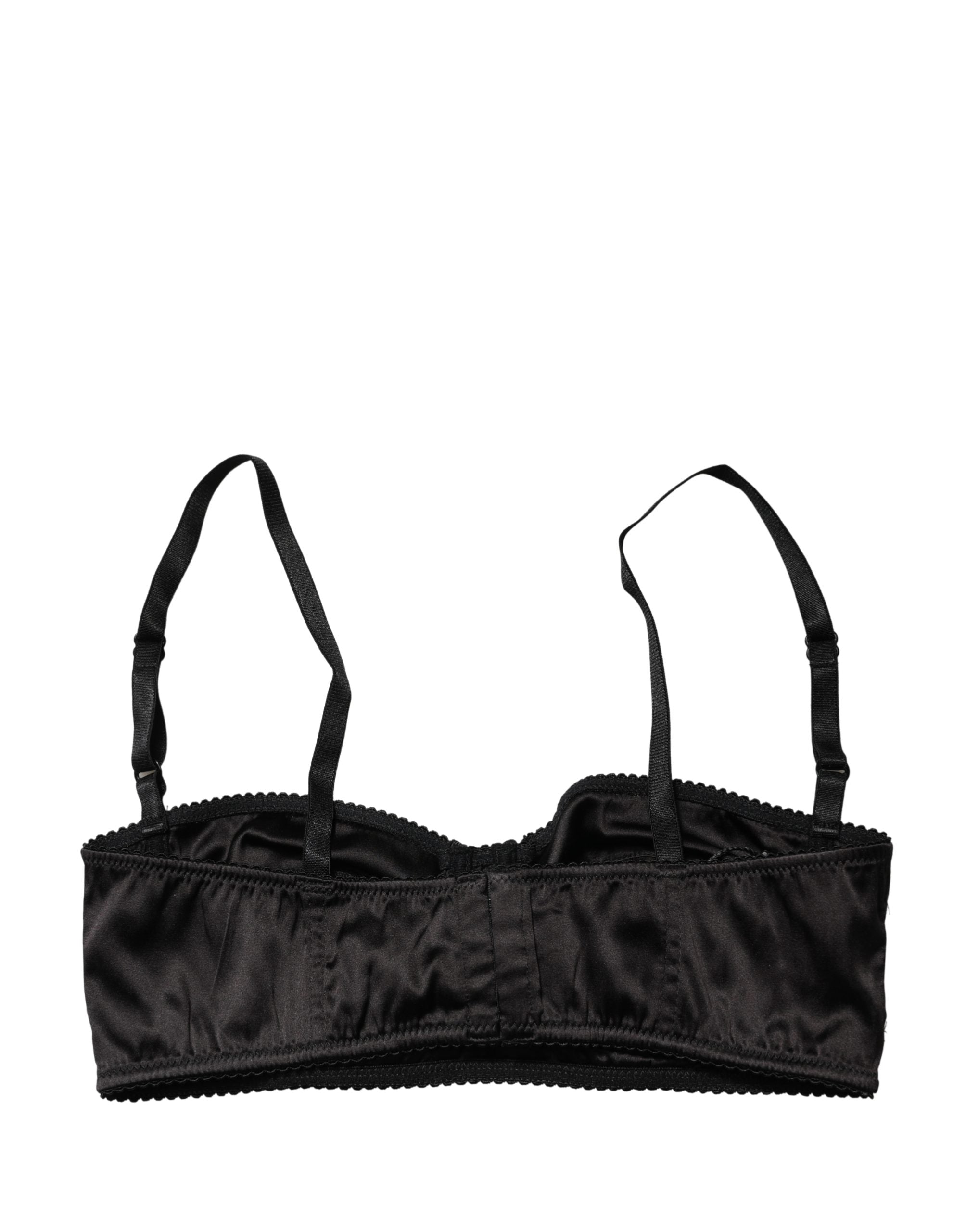 Dolce & Gabbana Black Semi-Pad Underwire Balconette Bra Underwear