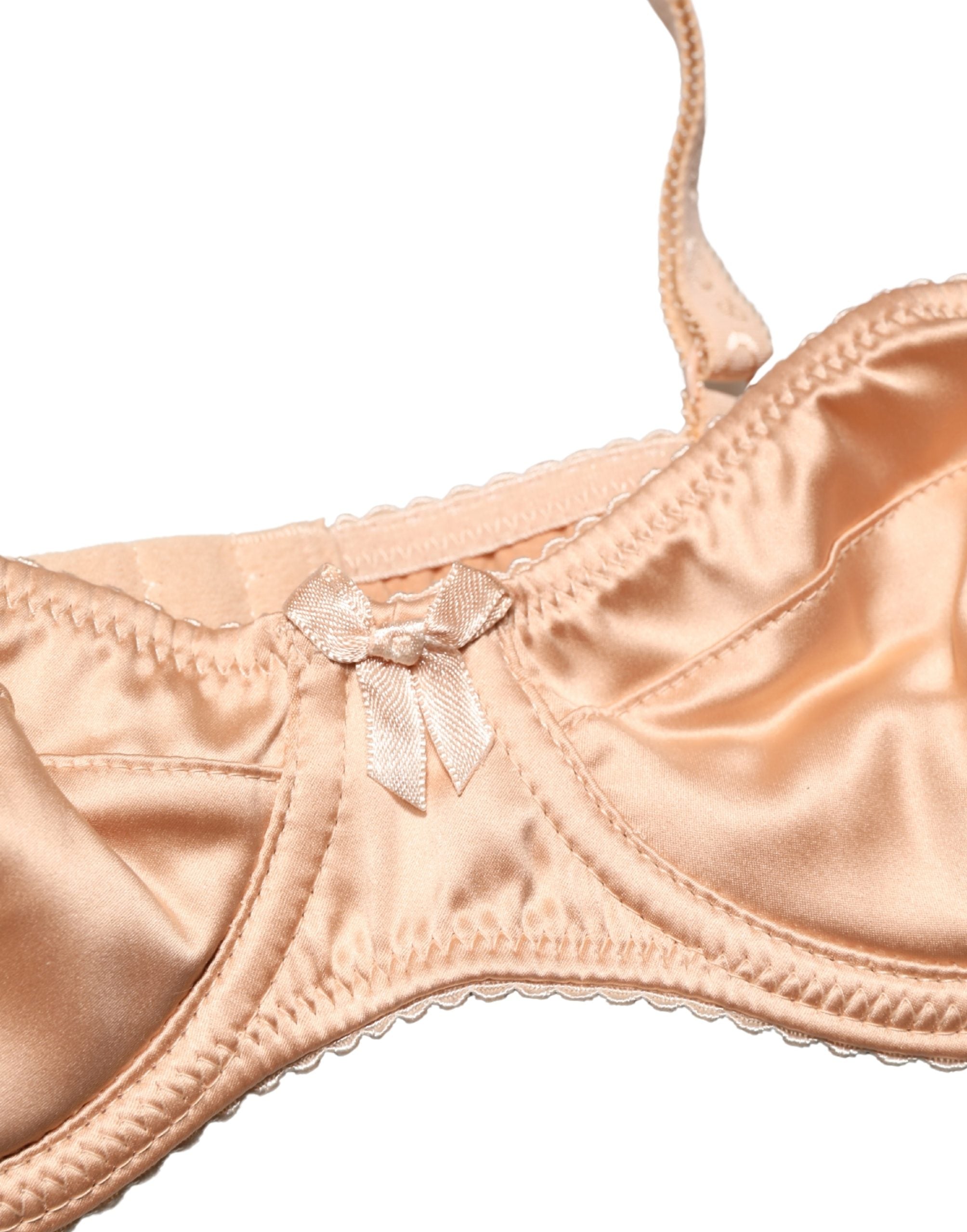 Dolce & Gabbana Beige Semi-Pad Underwire Balconette Bra Underwear
