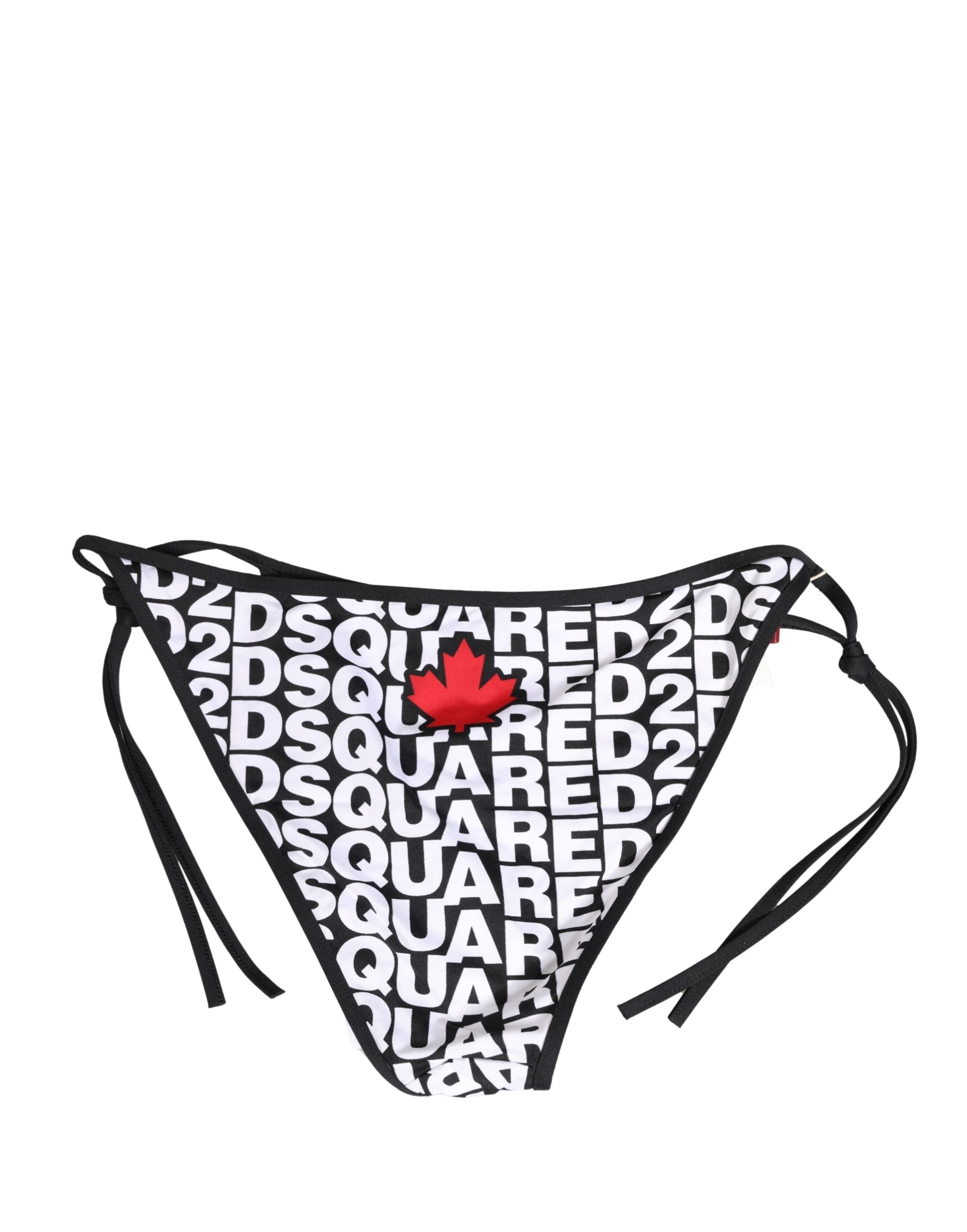 Dsquared² Multicolor Nylon Logo Print Bikini Bottom Swimwear