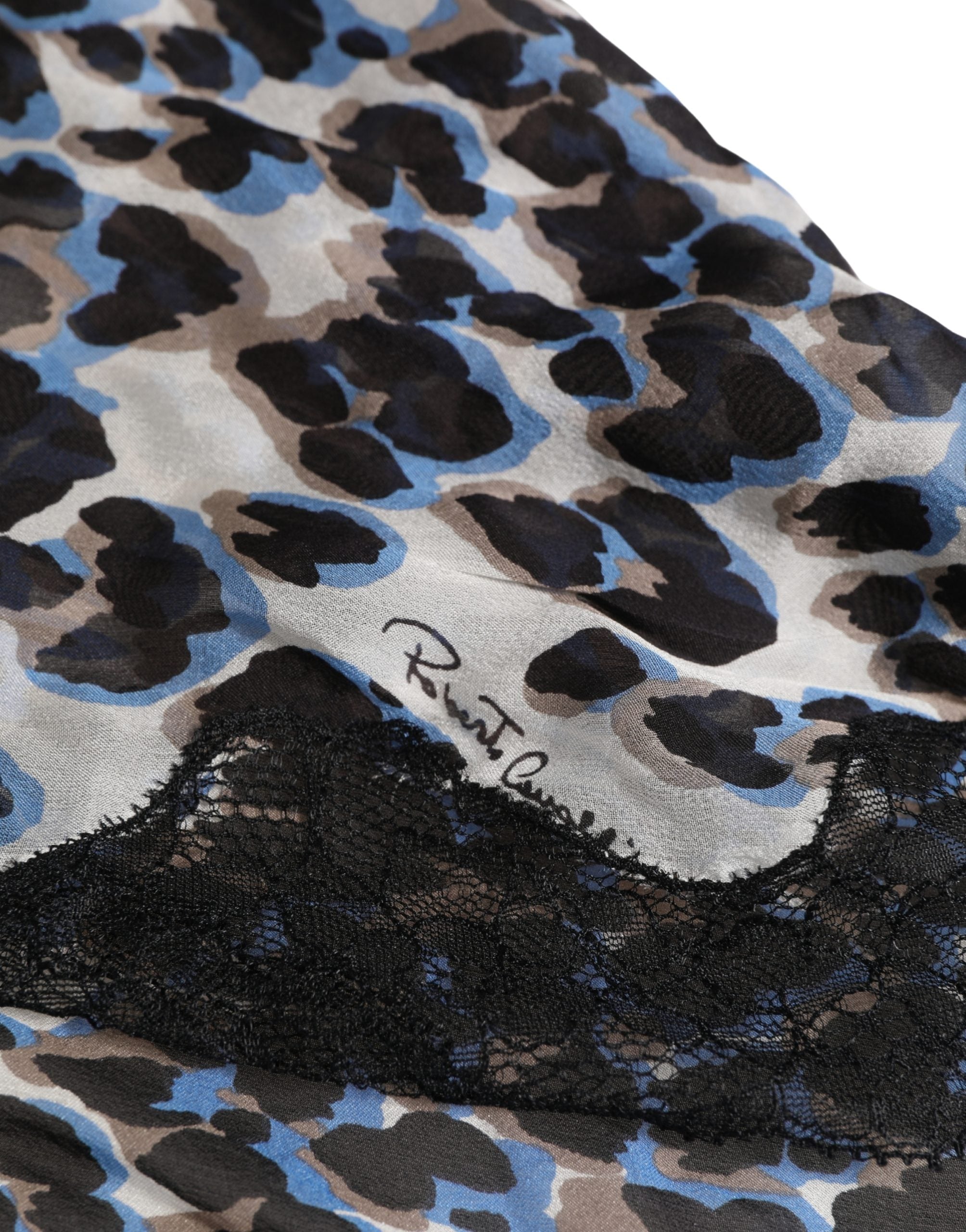 Roberto Cavalli Multicolor Leopard Babydoll Chemise Underwear