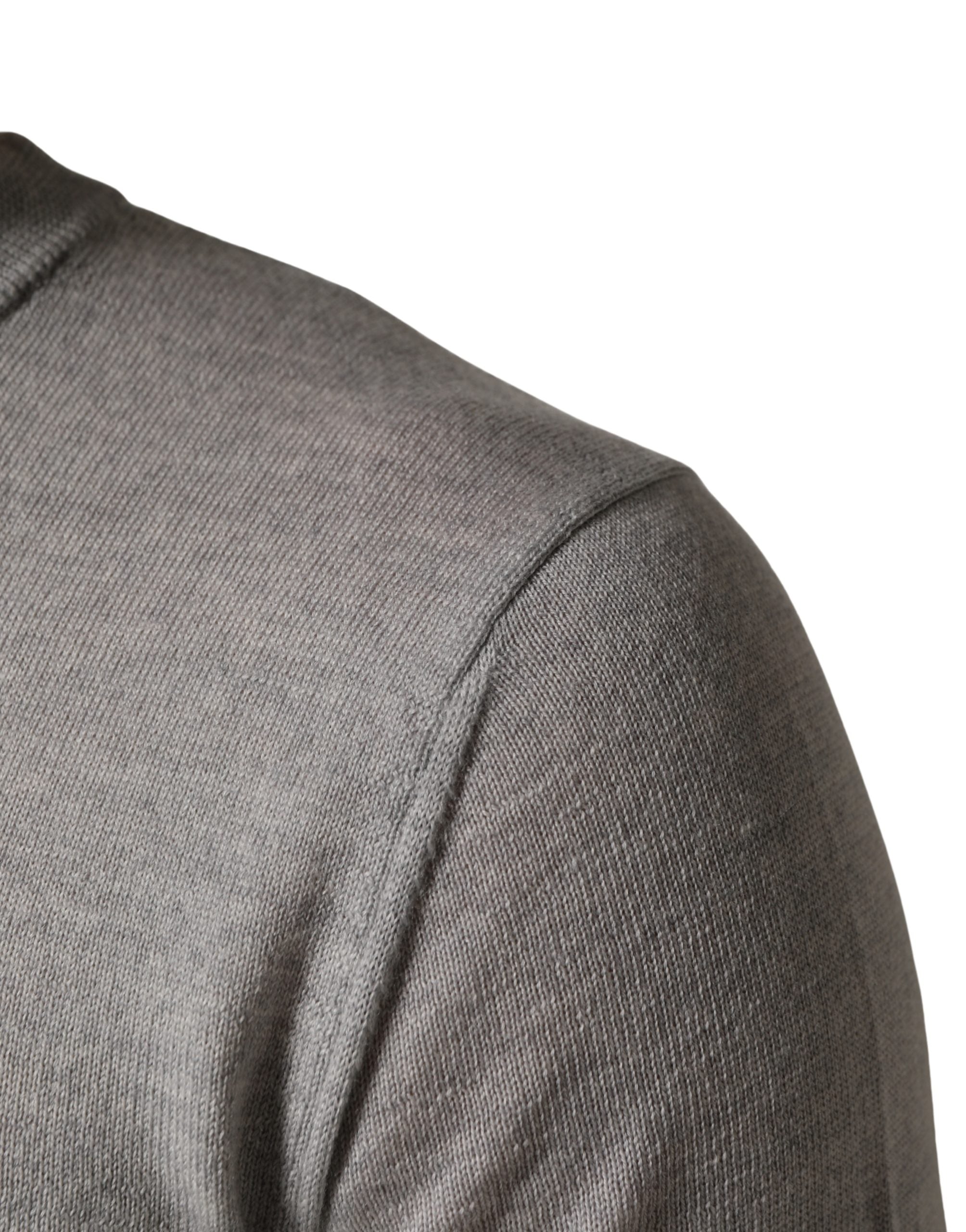 Dolce & Gabbana Gray Long Sleeves Crew Neck Pullover Sweater
