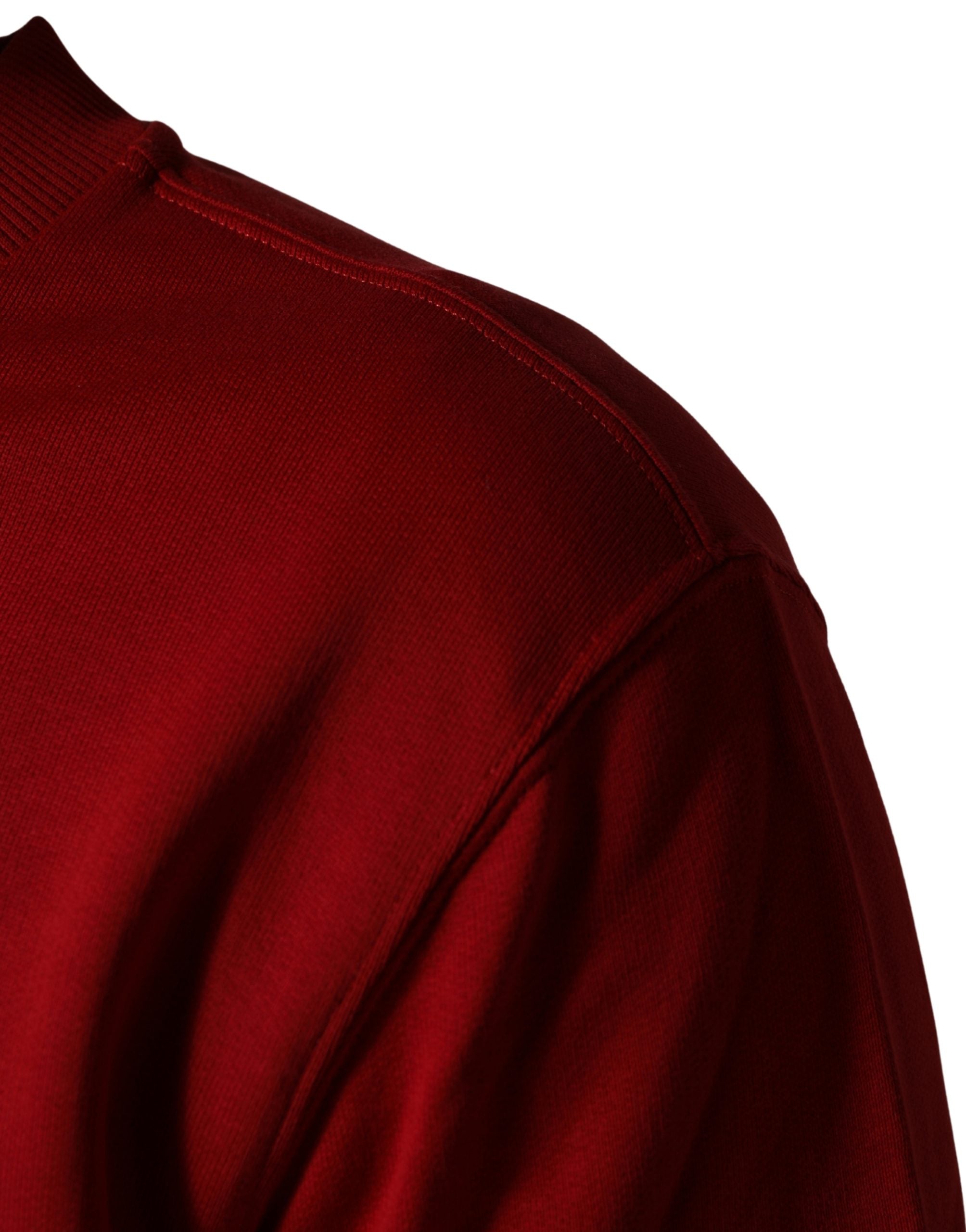 Dolce & Gabbana Red Cotton DG Logo Jersey Sweatshirt Sweater