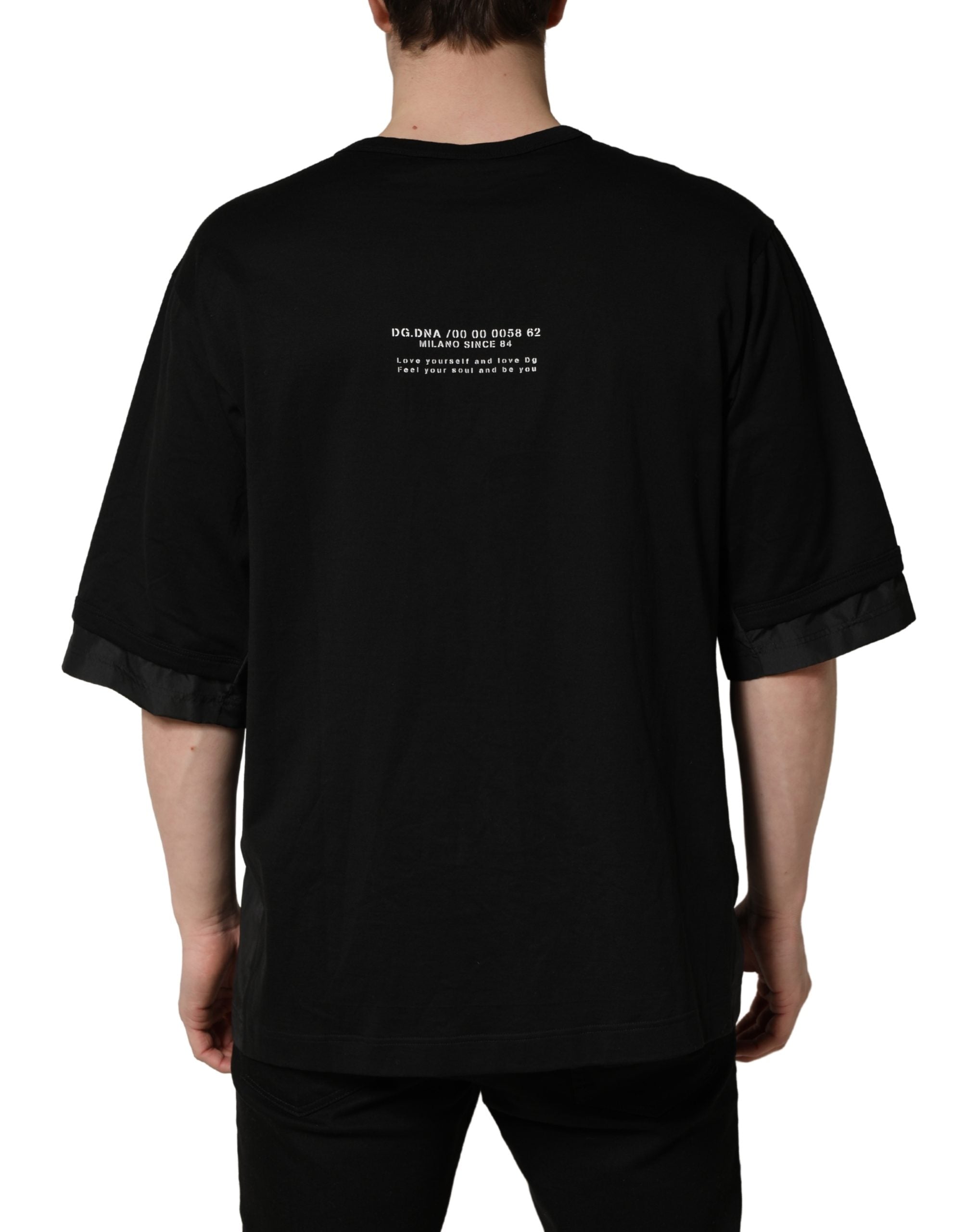 Dolce & Gabbana Black Camouflage Pocket Oversized T-shirt
