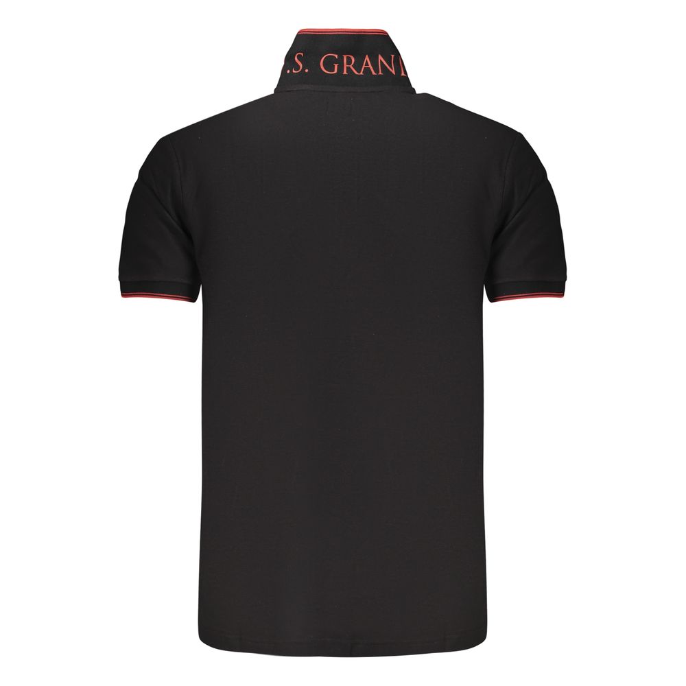 U.S. Grand Polo Black Cotton Men Polo