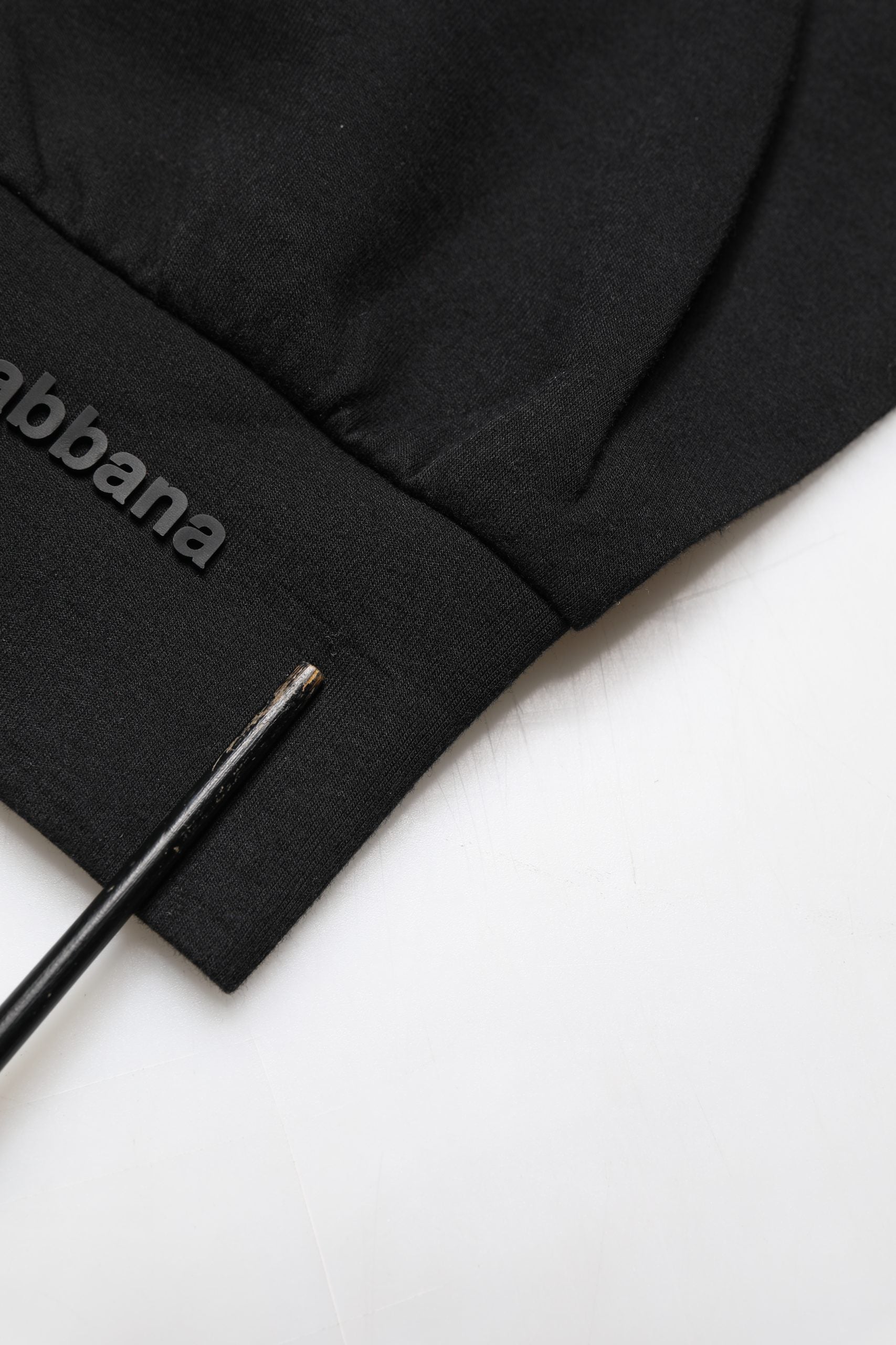 Dolce & Gabbana Black Cotton DG Men CrewNeck Pullover Sweater
