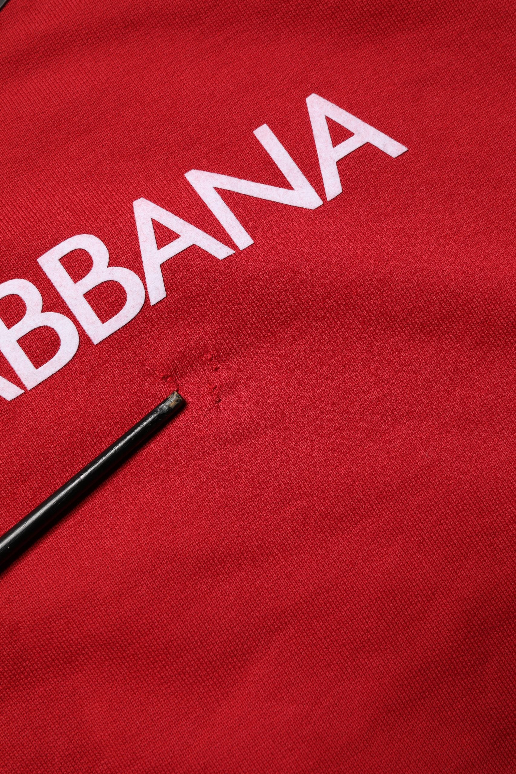 Dolce & Gabbana Red Cotton DG Logo Jersey Sweatshirt Sweater