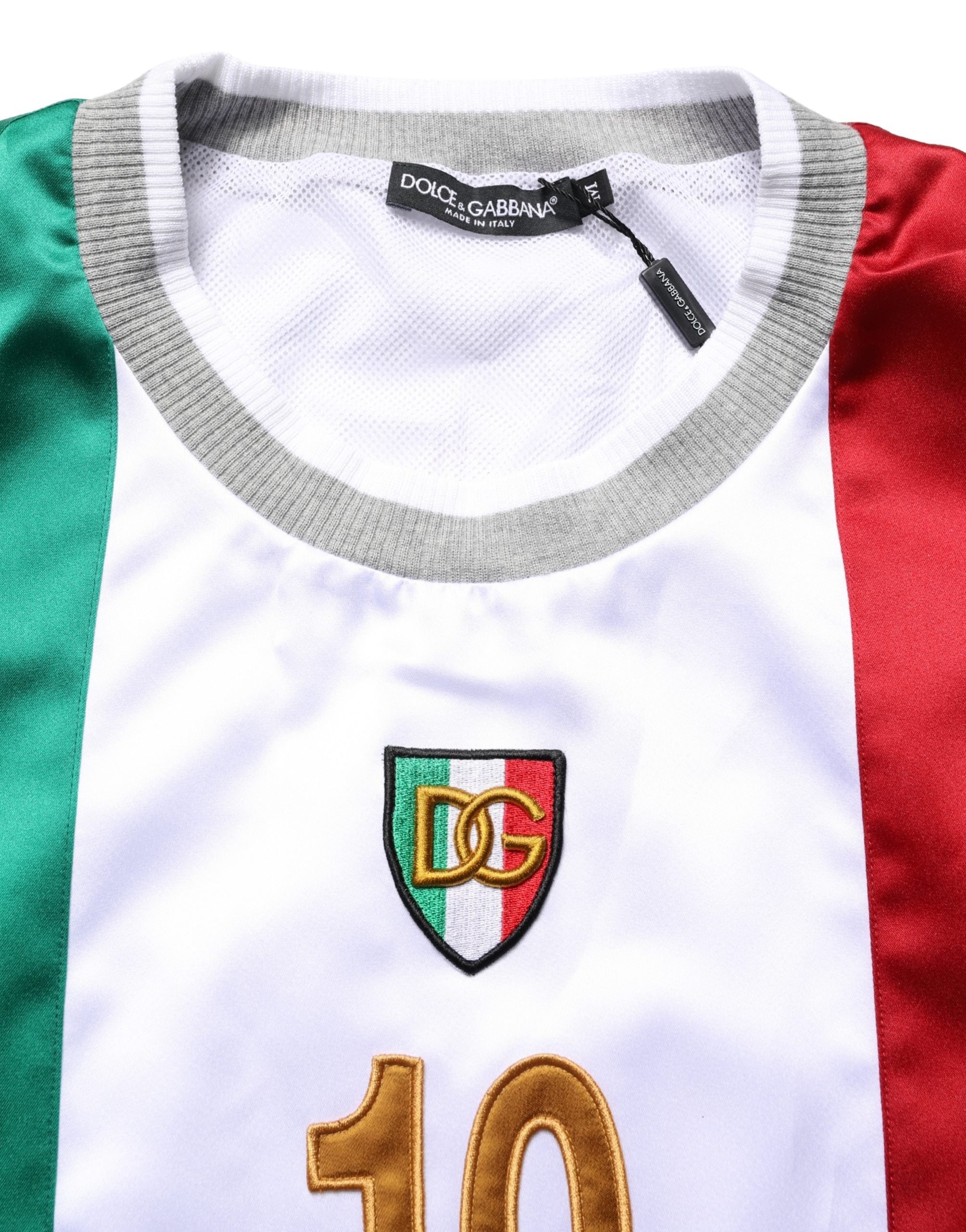 Dolce & Gabbana Multicolor Italian DG Logo Crew Neck T-shirt