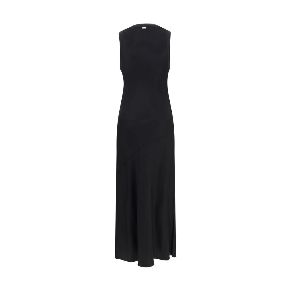 Ami Paris Black Viscose Casual Dress