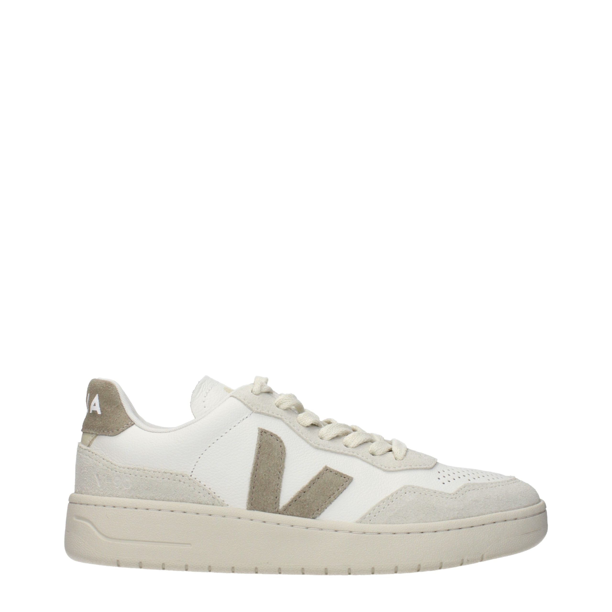 Veja White Leather Low Top Sneakers