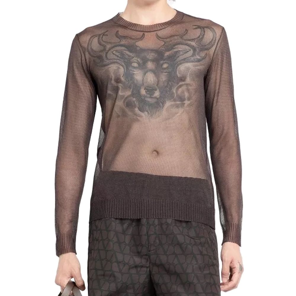 Valentino Garavani Brown Silk Sweatshirt