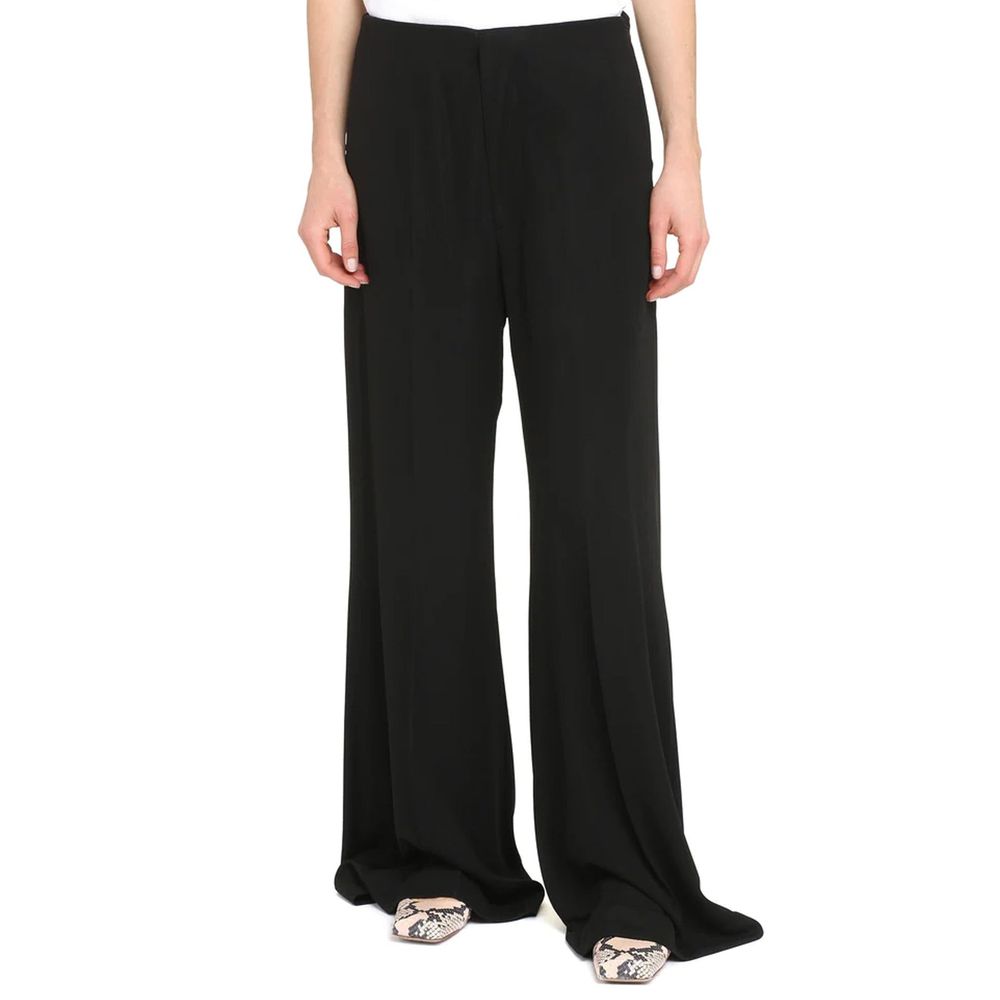 Maison Margiela Black Viscose Casual Pants