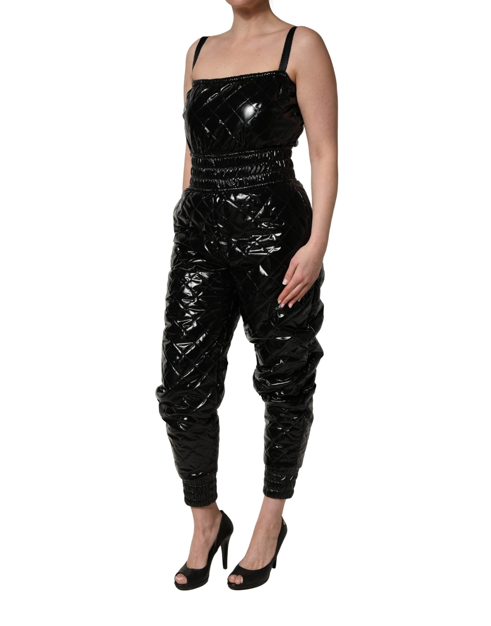 Dolce & Gabbana Black Sleeveless Romper Jumpsuit Dress