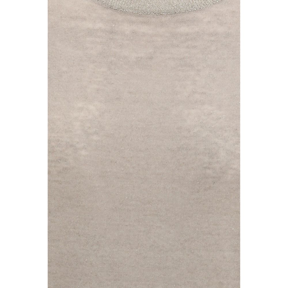 Brunello Cucinelli Beige Linen T-Shirt