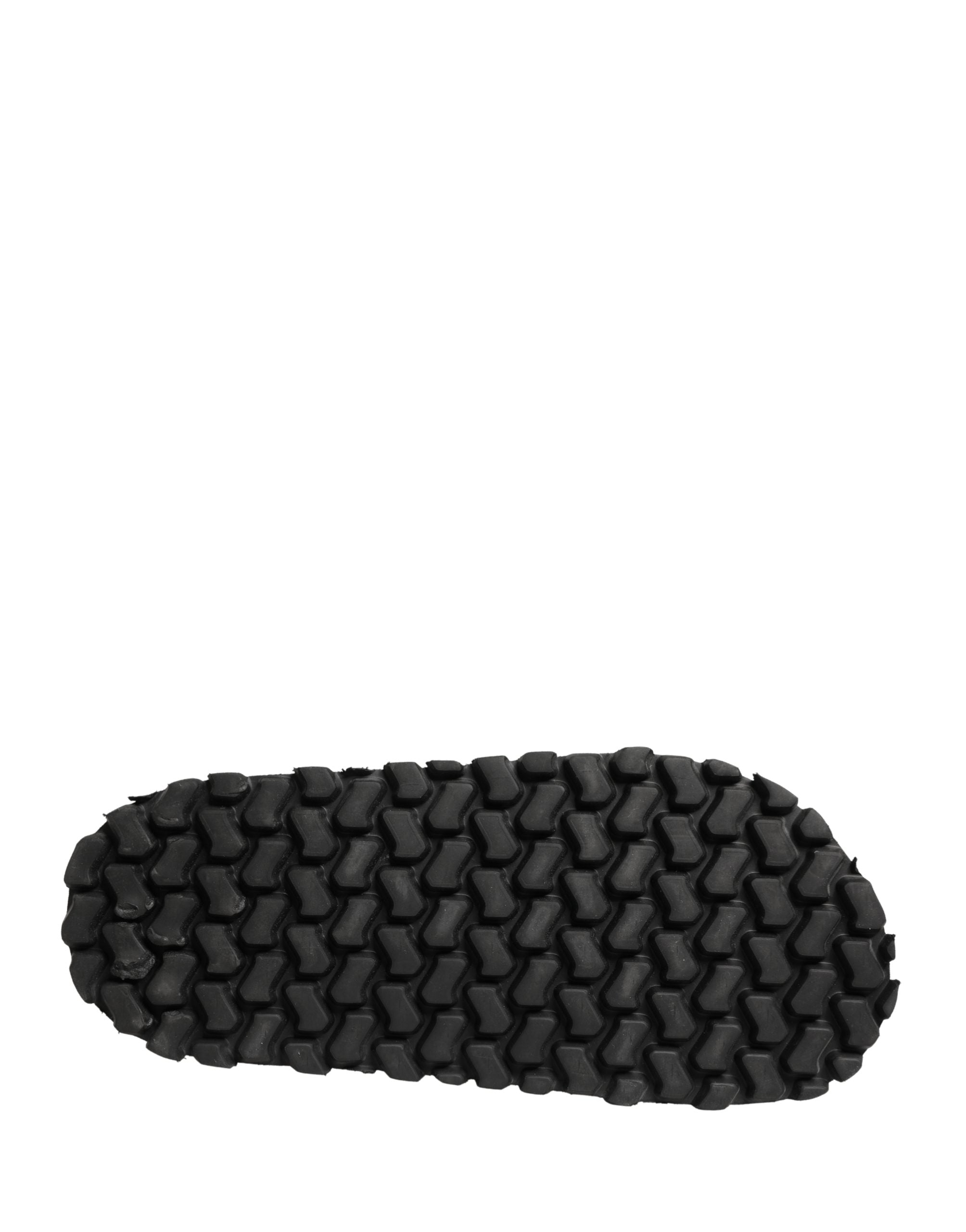 Dolce & Gabbana Black Ruching Detail Flats Men Sandals Shoes