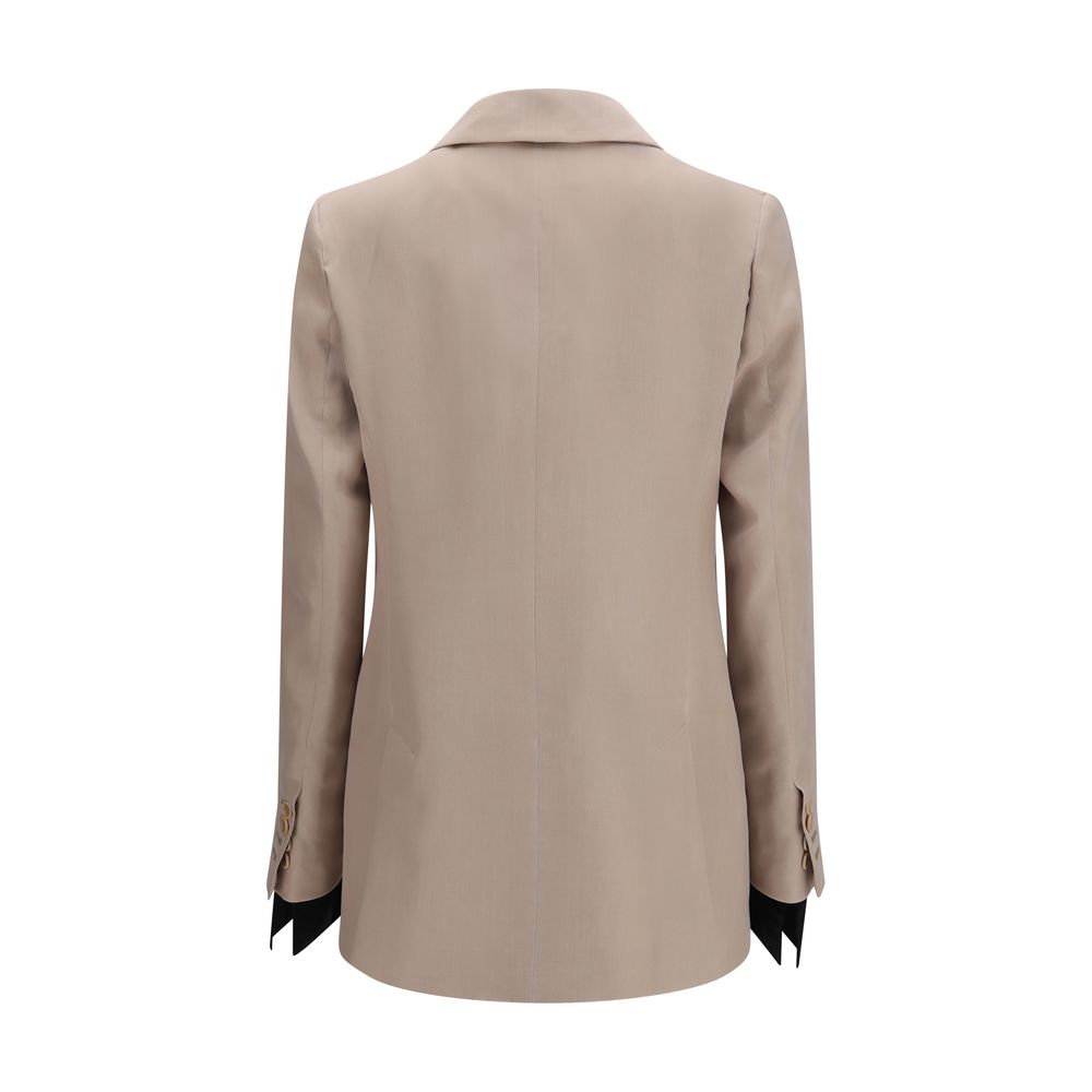 Max Mara Beige Silk Blazer