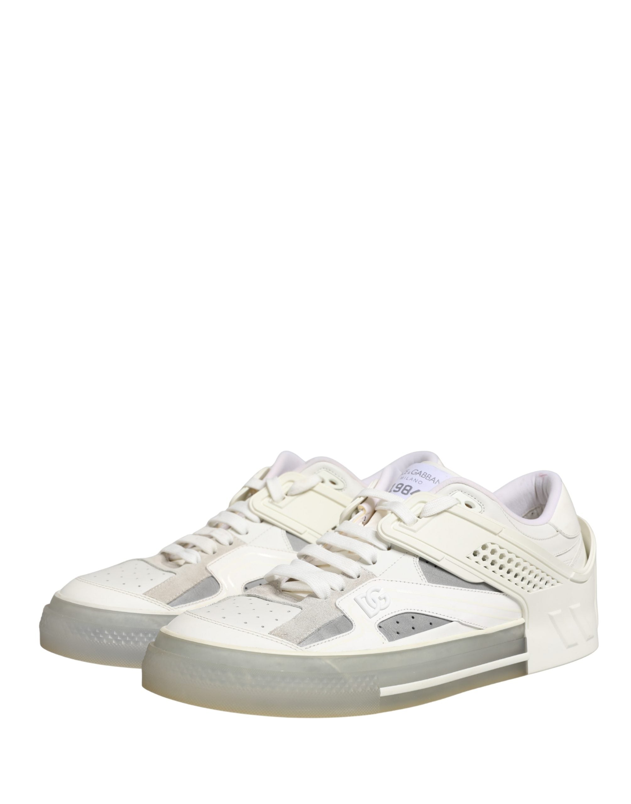 Dolce & Gabbana White Low Top Custom 2.Zero Sneakers Shoes