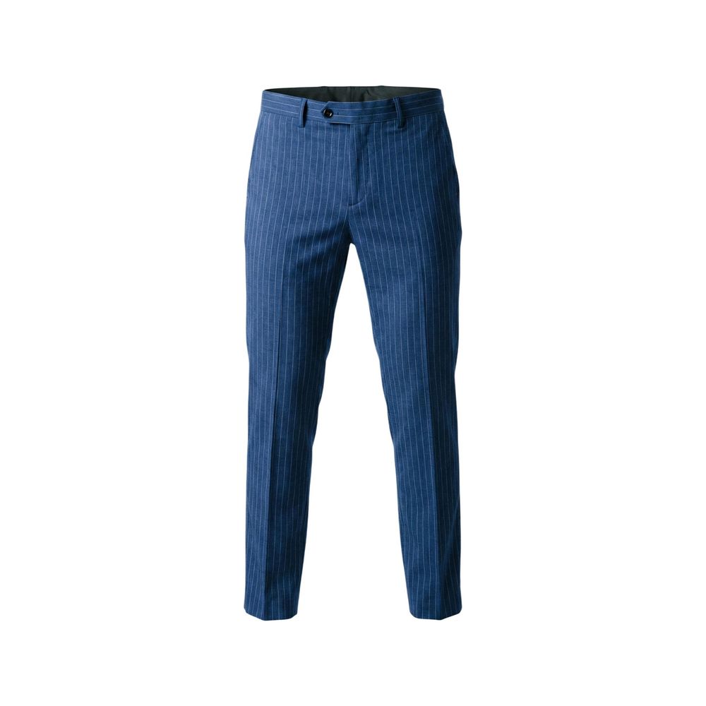 Mulish Blue Polyester Two-Piece Suit
