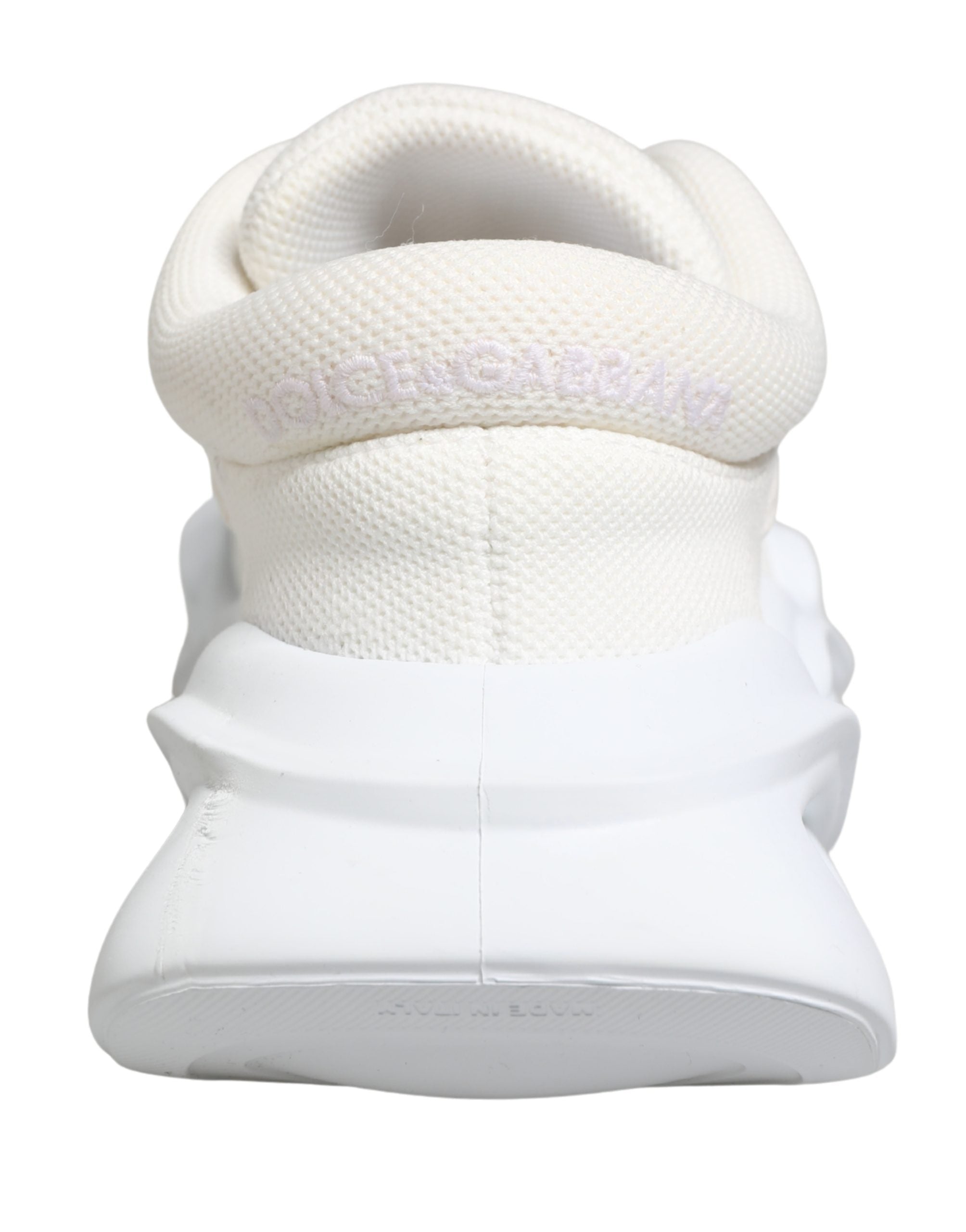 Dolce & Gabbana White Slip On Wave Low Top Sneakers Shoes