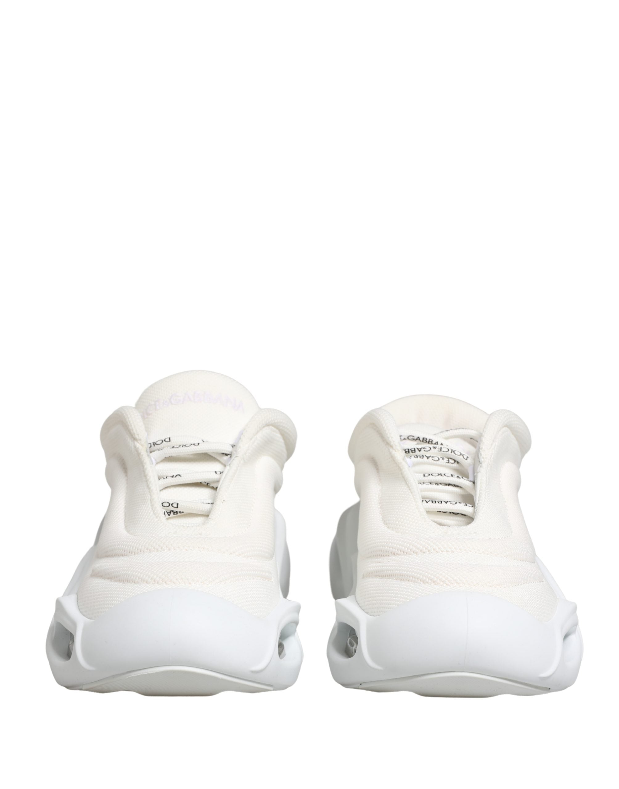 Dolce & Gabbana White Slip On Wave LowTop Sneakers Shoes