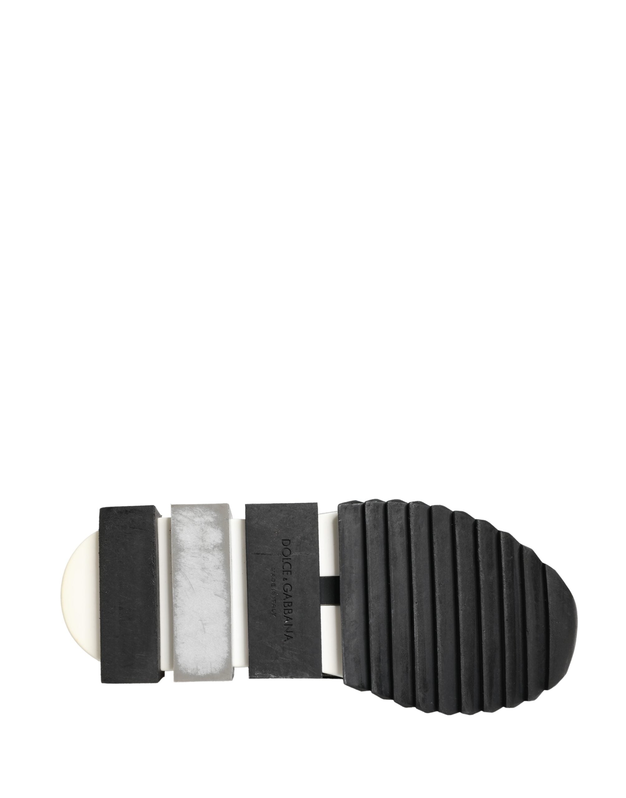 Dolce & Gabbana Silver Crystal Logo Slip On Sorrento Sneakers Shoes