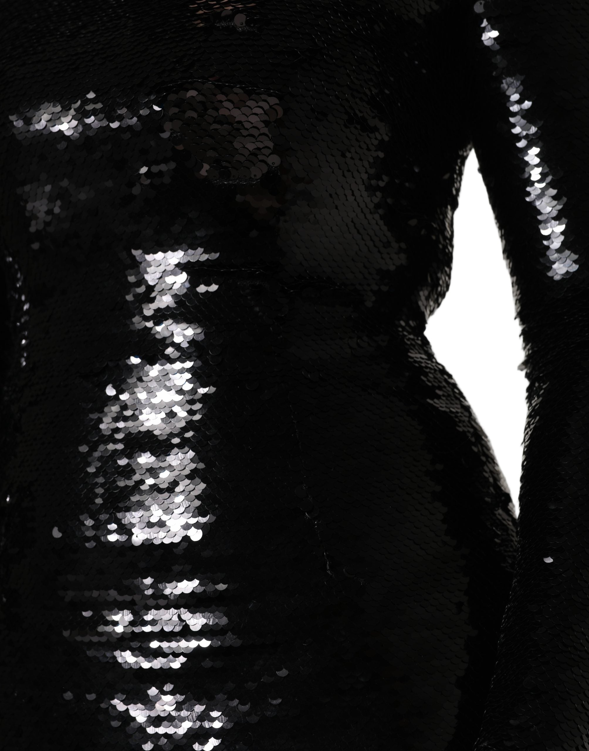Dolce & Gabbana Black Bodycon Mermaid Sequinned Gown Dress