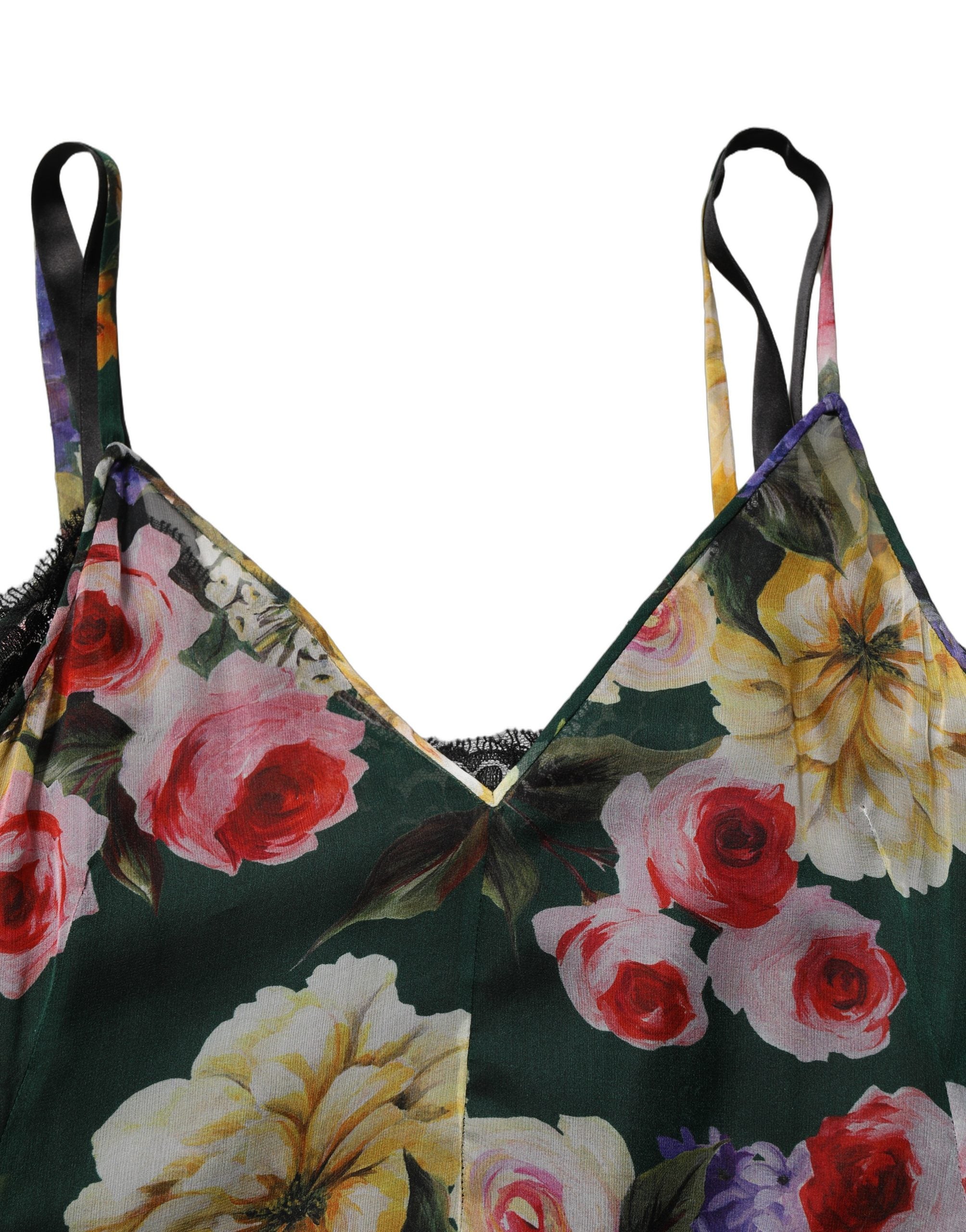 Dolce & Gabbana Multicolor Floral Print Sleeveless Mini Dress
