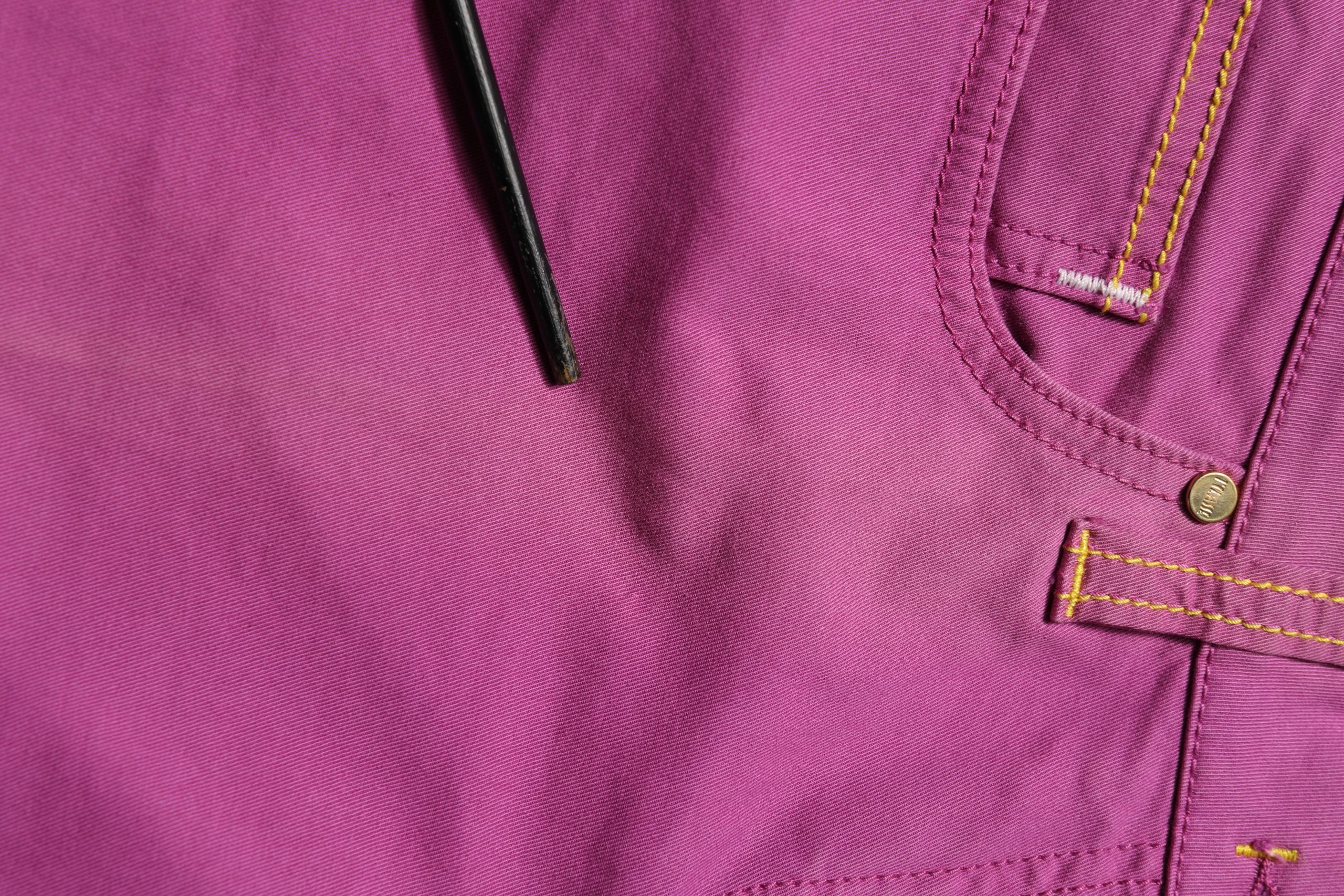 Alviero Martini Prima Classe Purple Cotton Slim Fit Denim Trouser Jeans