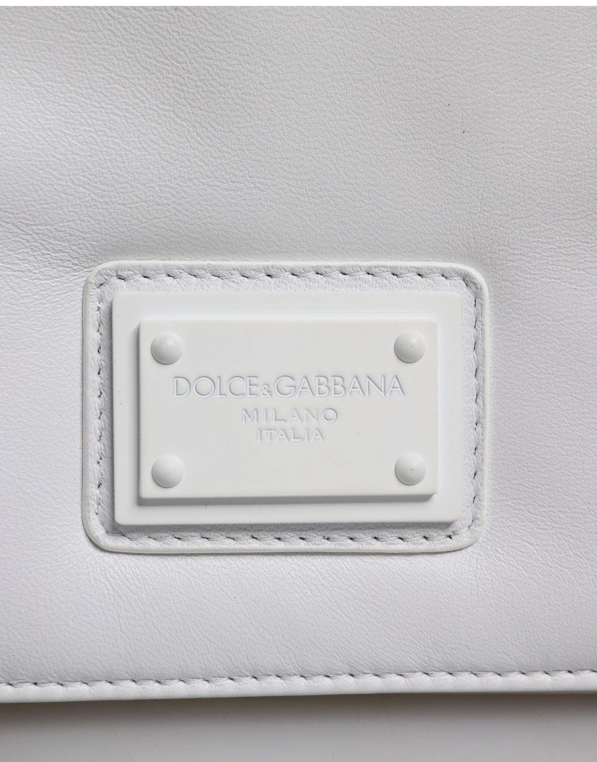 Dolce & Gabbana White Logo Plaque Crossbody Shoulder Borse Women Bag
