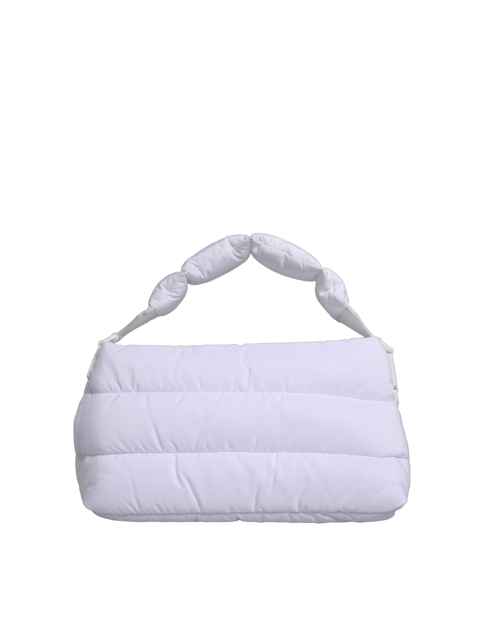 Dolce & Gabbana White Logo Plaque Polyester Quilted Shoulder Borse Bag