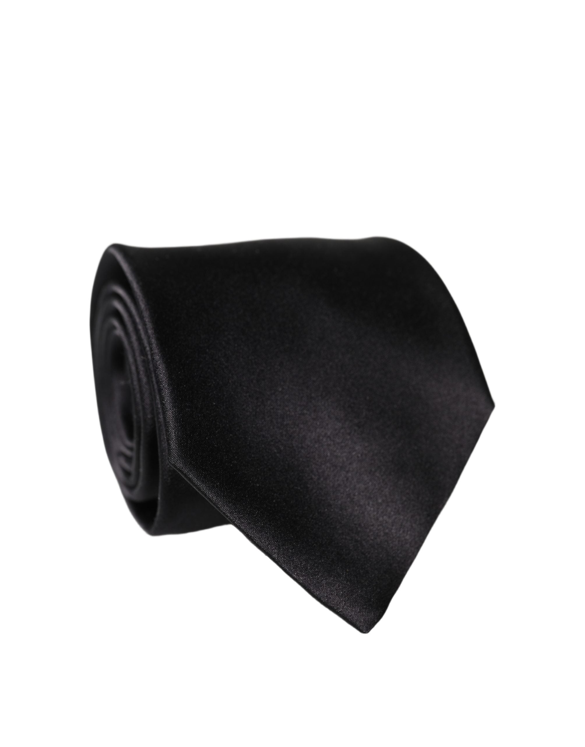 Dolce & Gabbana Brown Logo Embroidery Silk Adjustable Men Necktie Tie