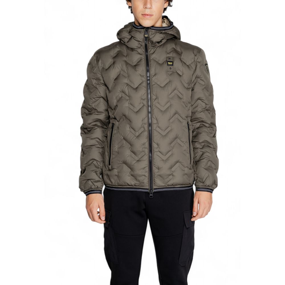 Blauer Bicolor Polyethylene Full-Length Jacket