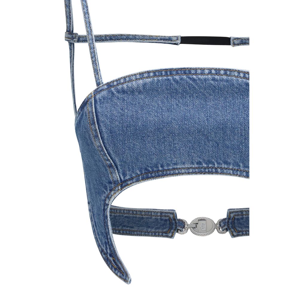 Marine Serre Blue Denim Shirt