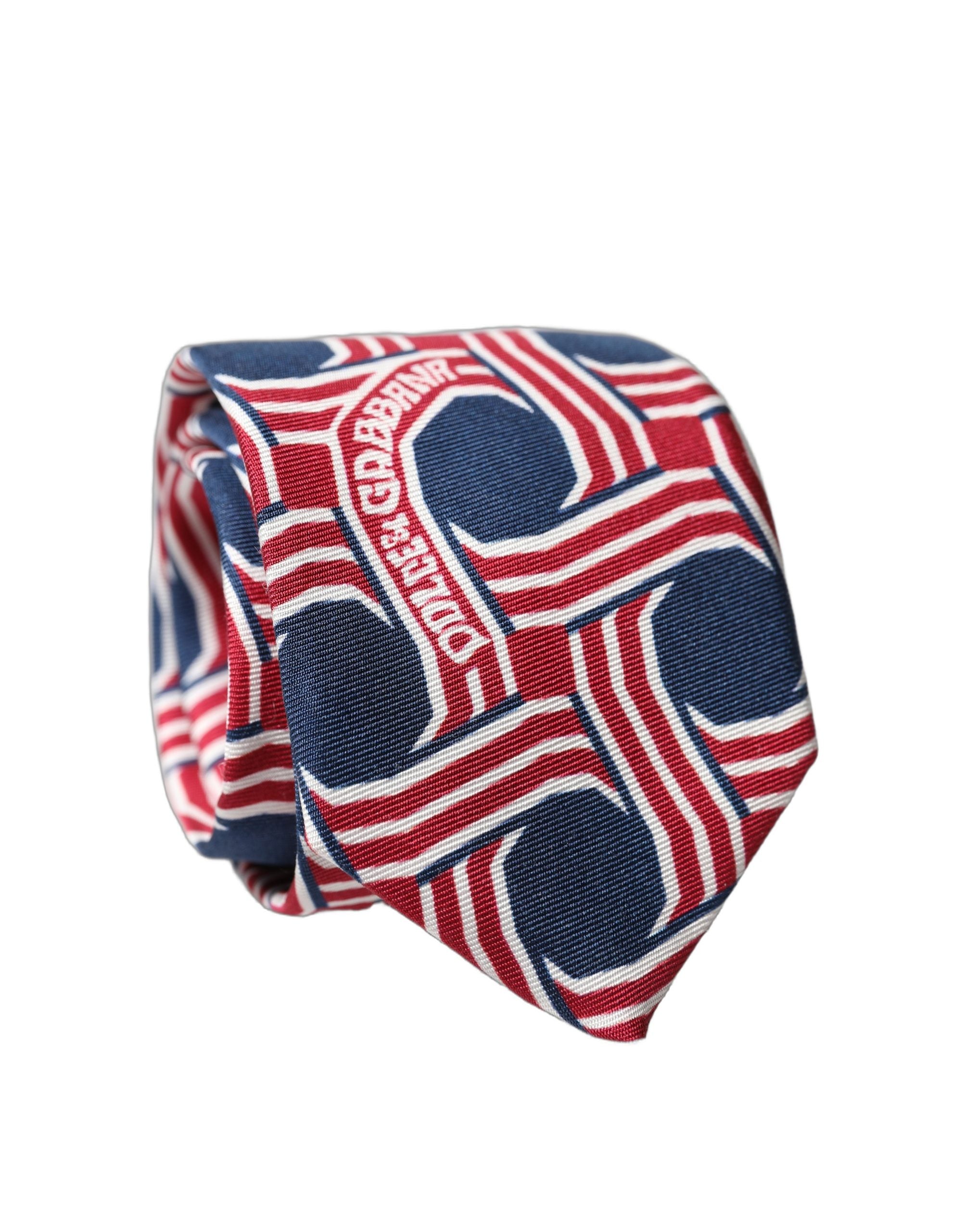 Dolce & Gabbana Multicolor Patterned Silk Adjustable Men Tied Necktie Tie