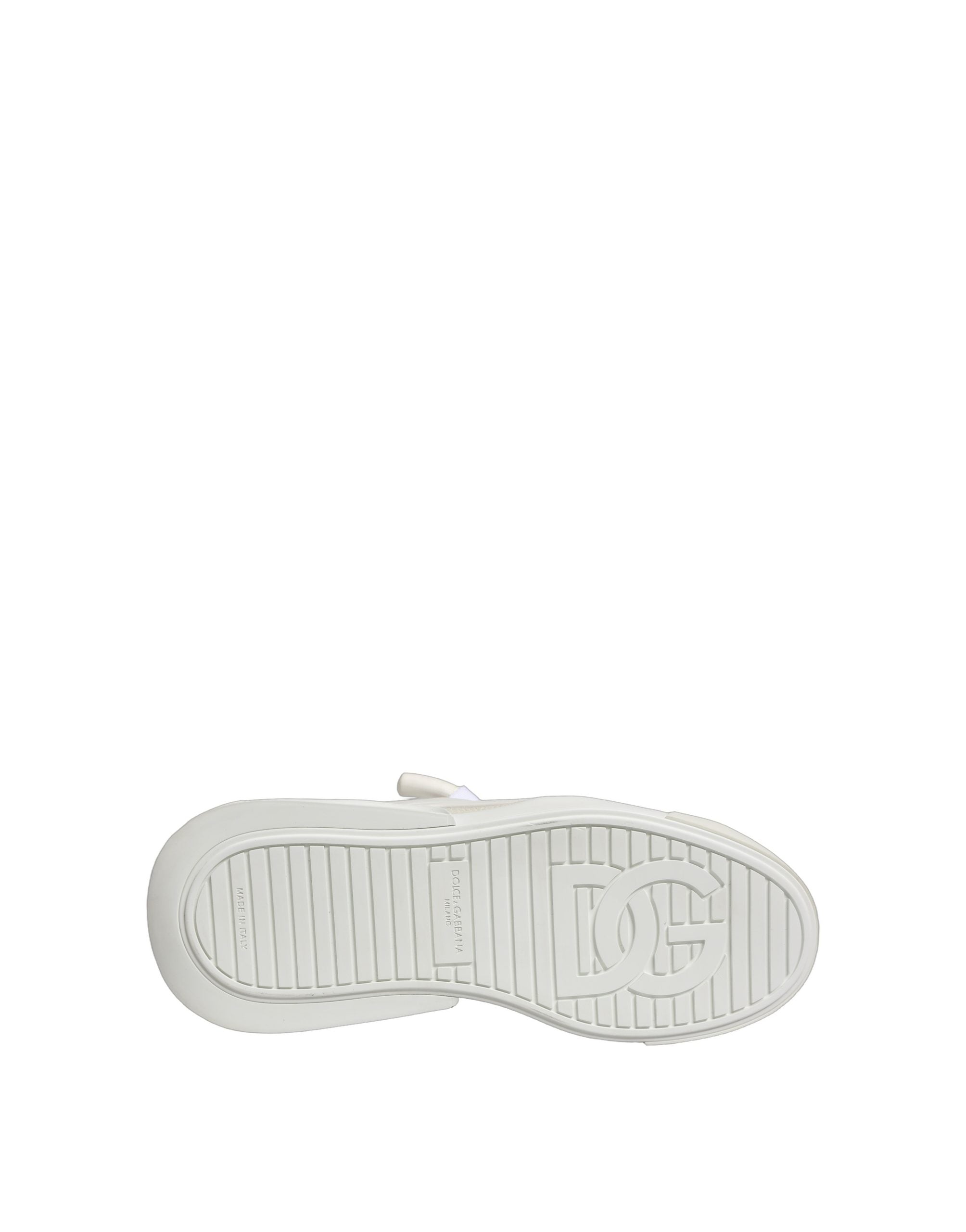 Dolce & Gabbana White Calfskin Leather Low Top Sneakers Shoes