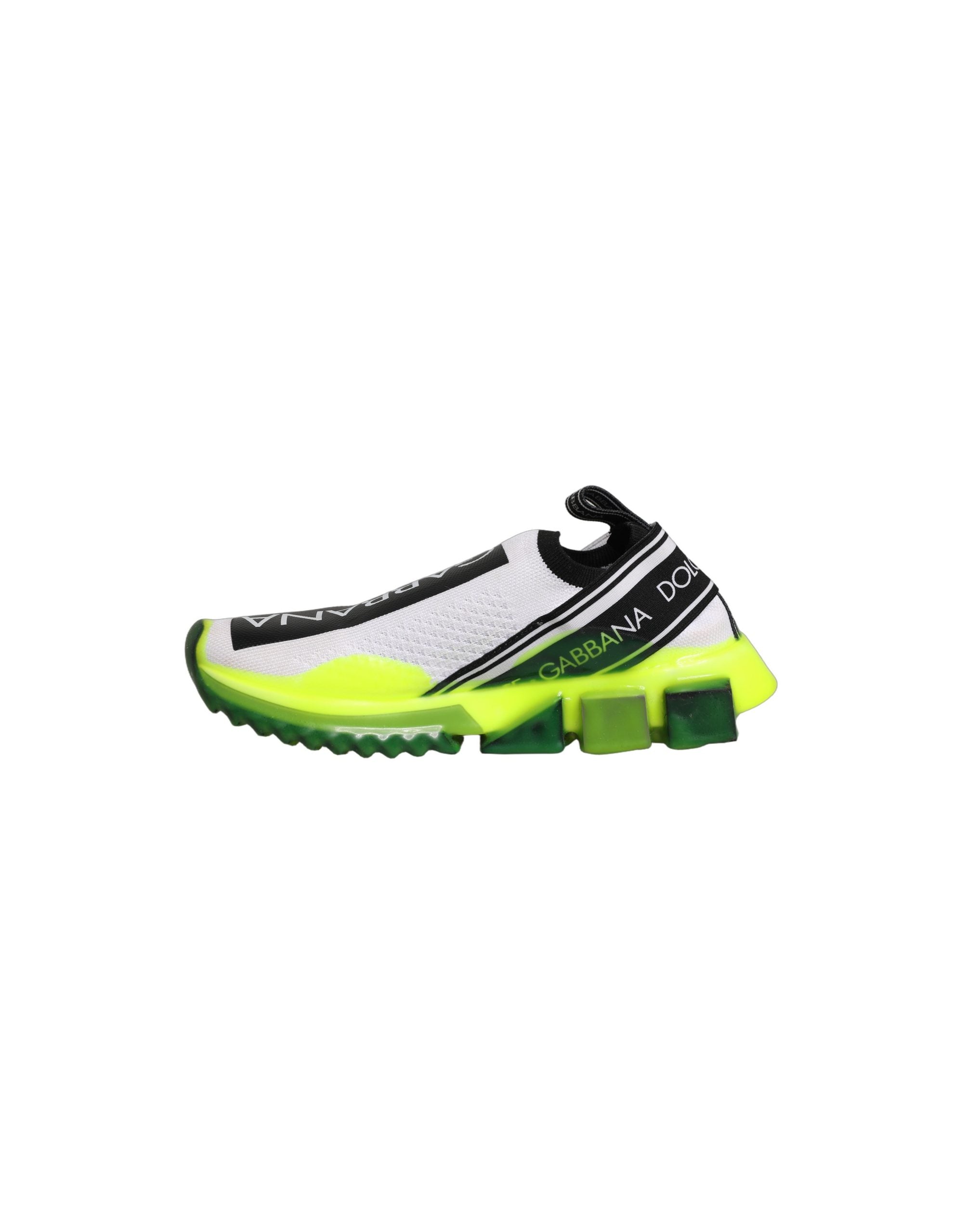 Dolce & Gabbana White Black Slip On Sorrento Sneakers Shoes