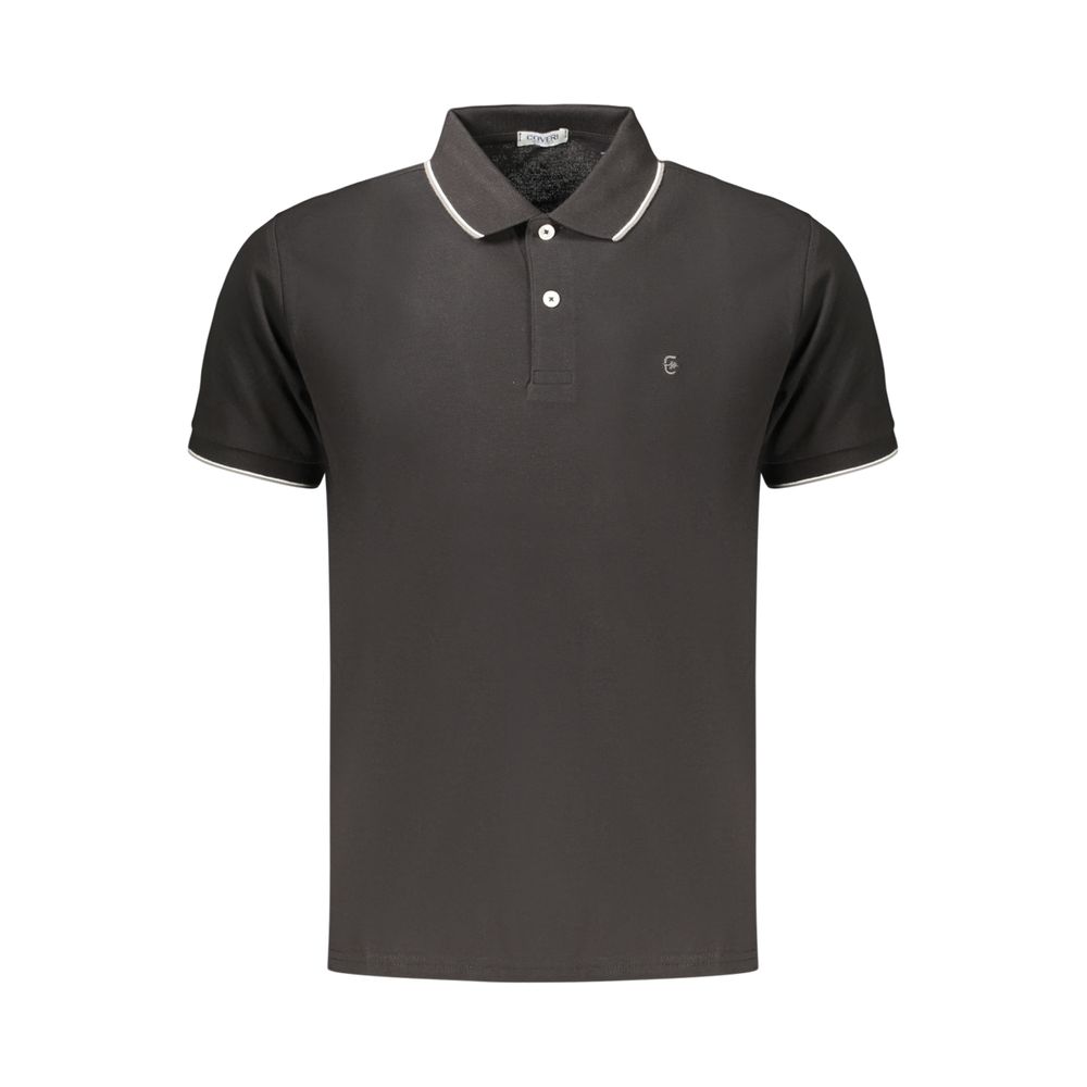 Coveri Moving Black Cotton Men's Polo
