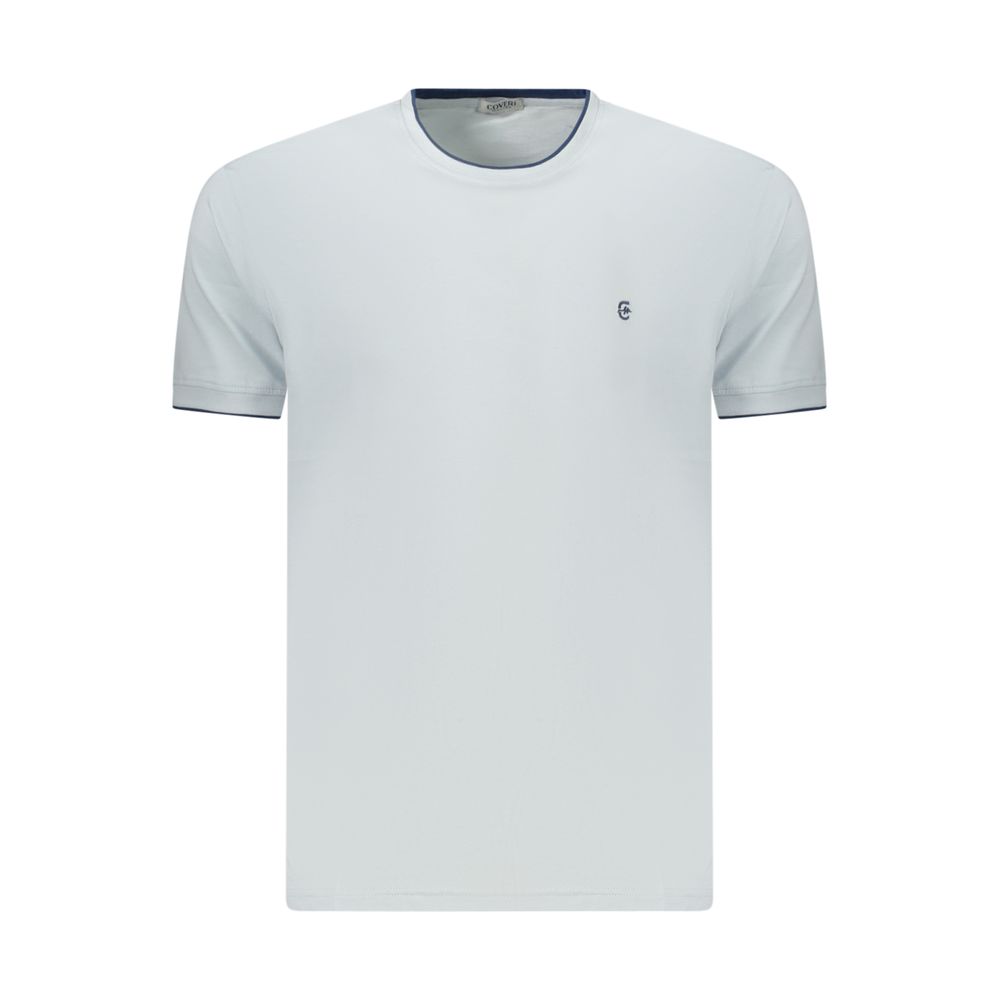 Coveri Moving Azzurro Cotton Mens TShirt