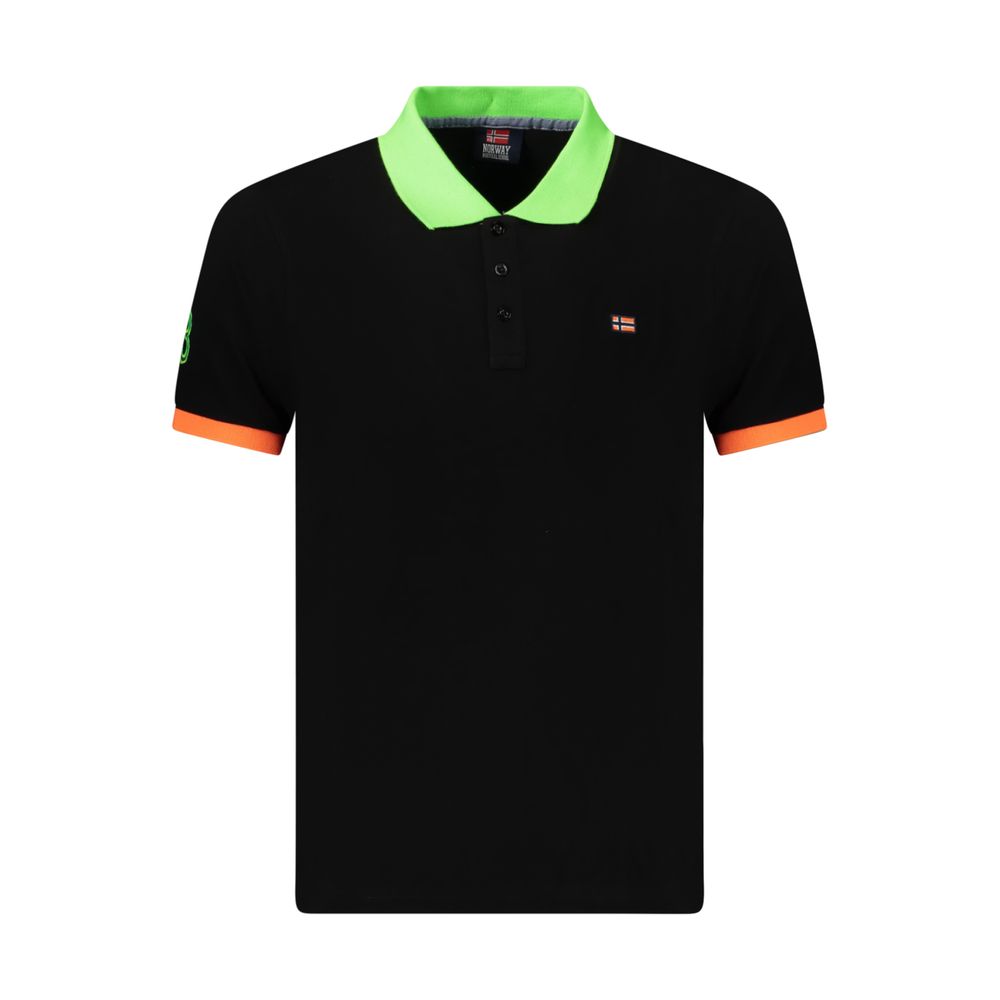 Norway 1963 Black Cotton Men's Polo Shirt