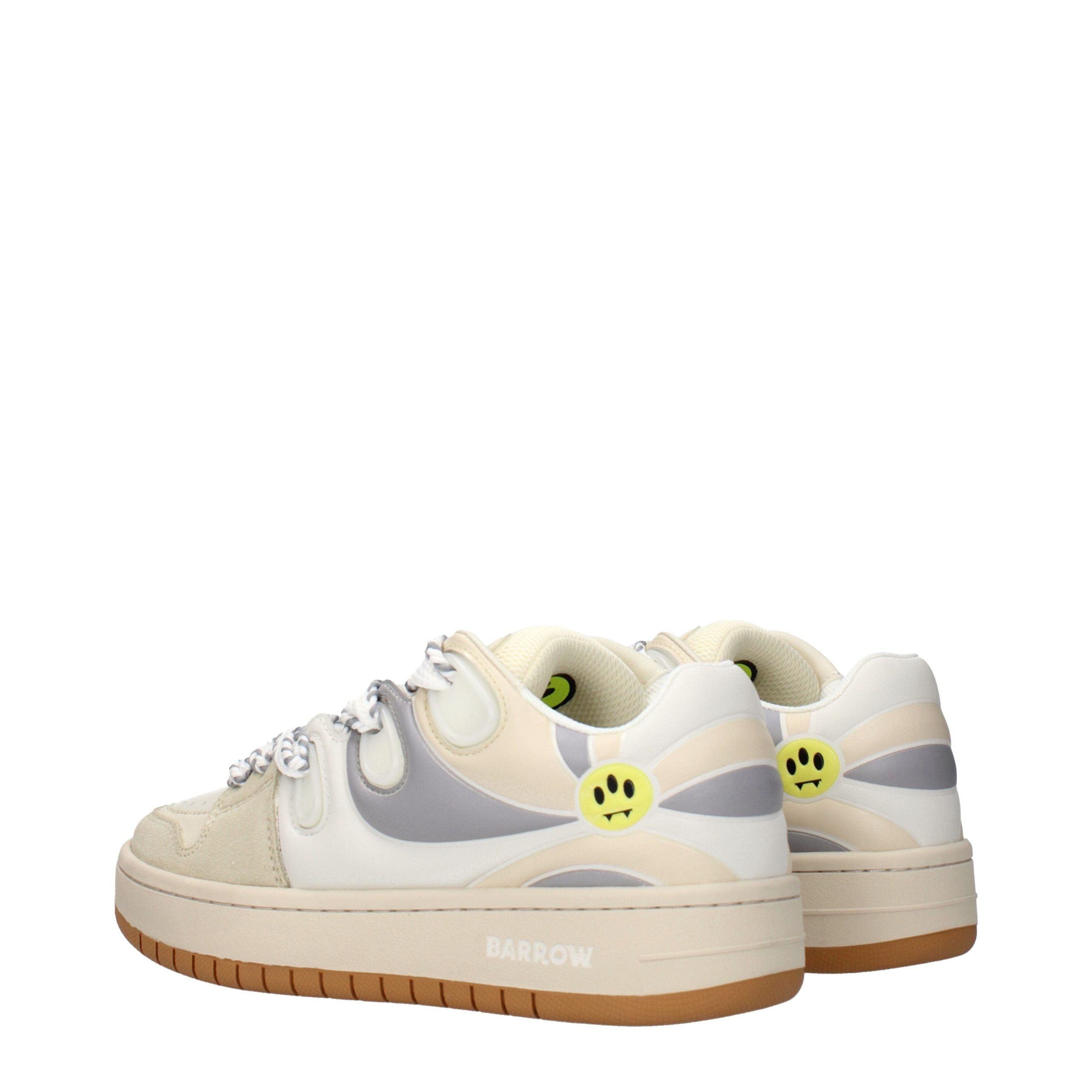Barrow Beige Leather Low Top Sneakers