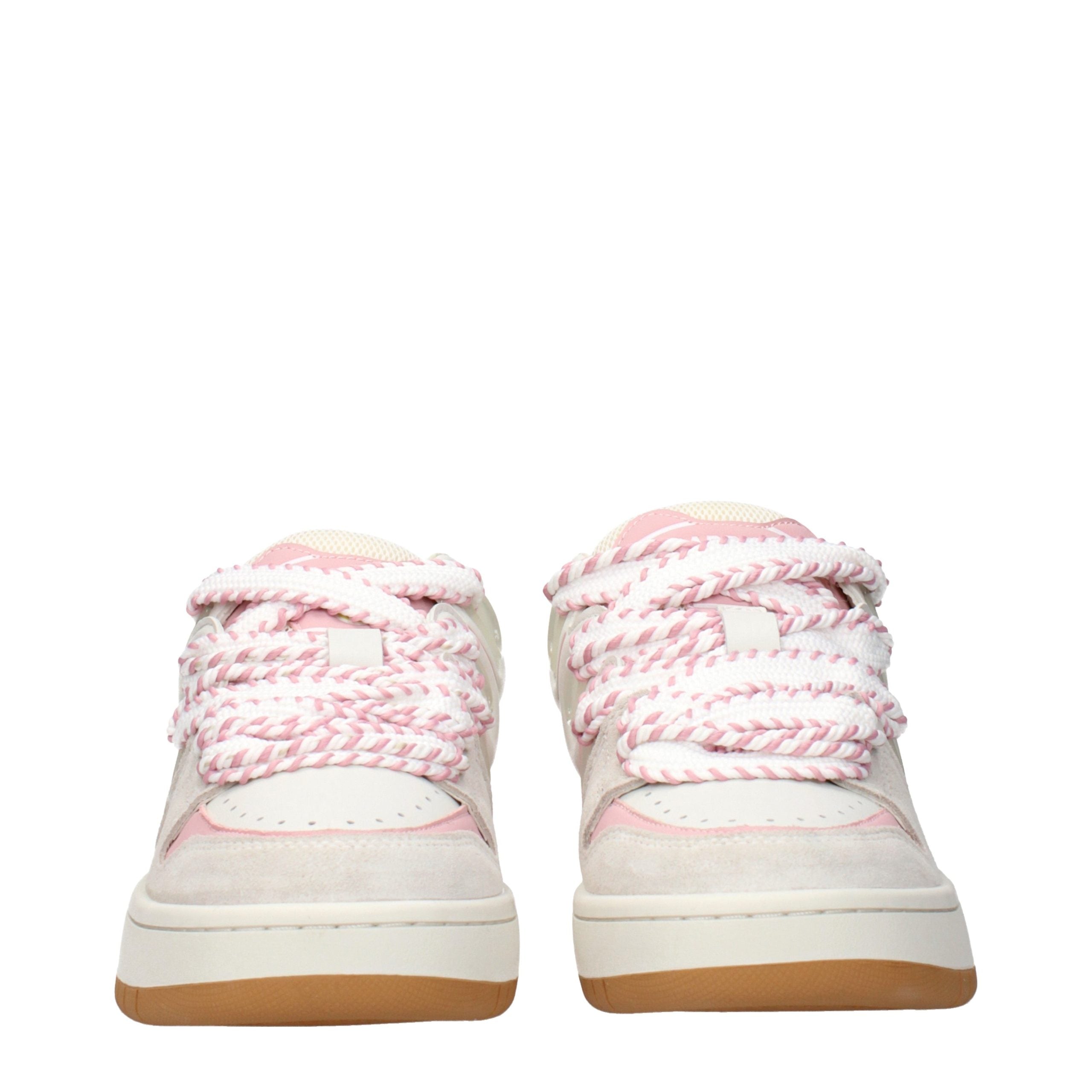 Barrow White Leather Low Top Sneakers