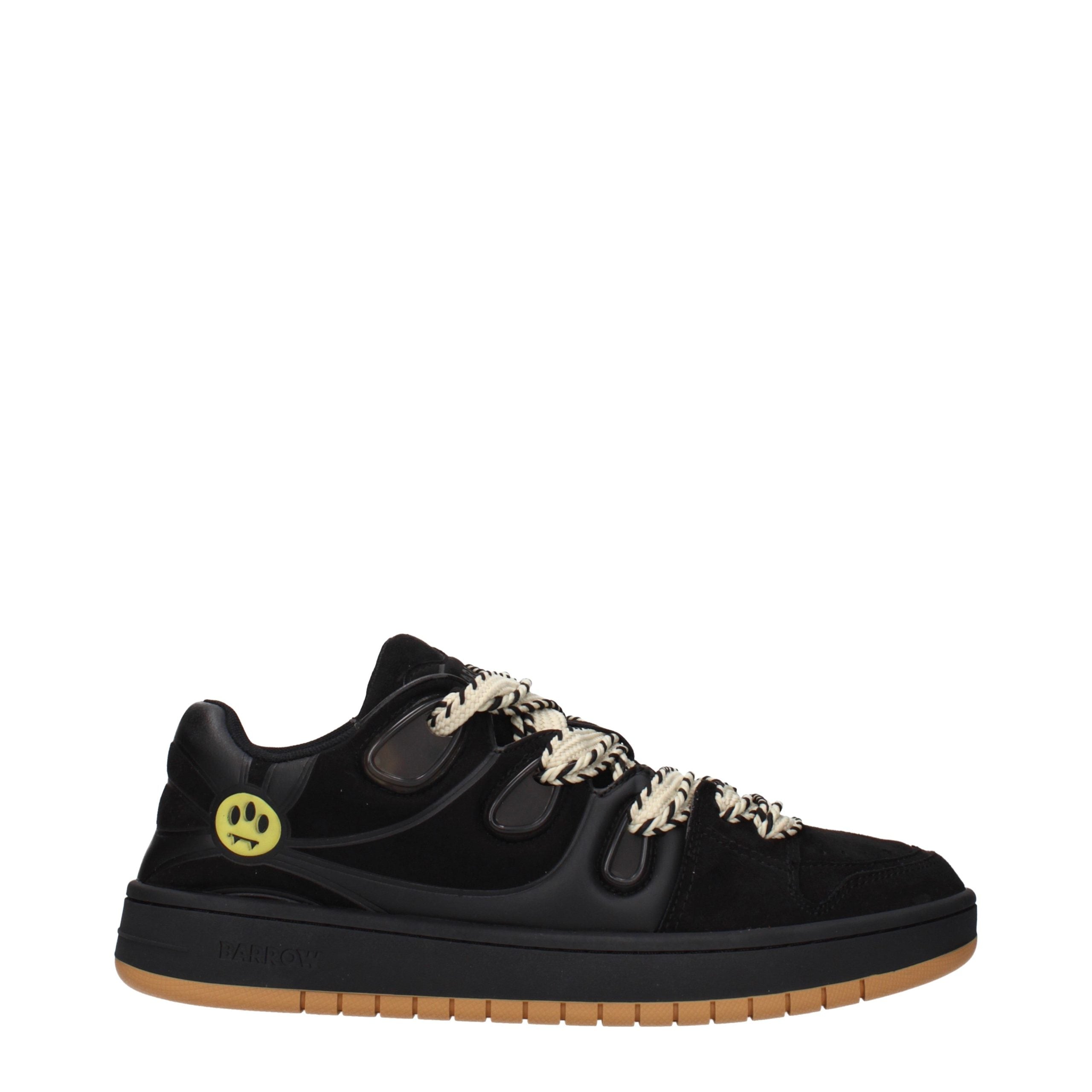 Barrow Black Leather Sneakers