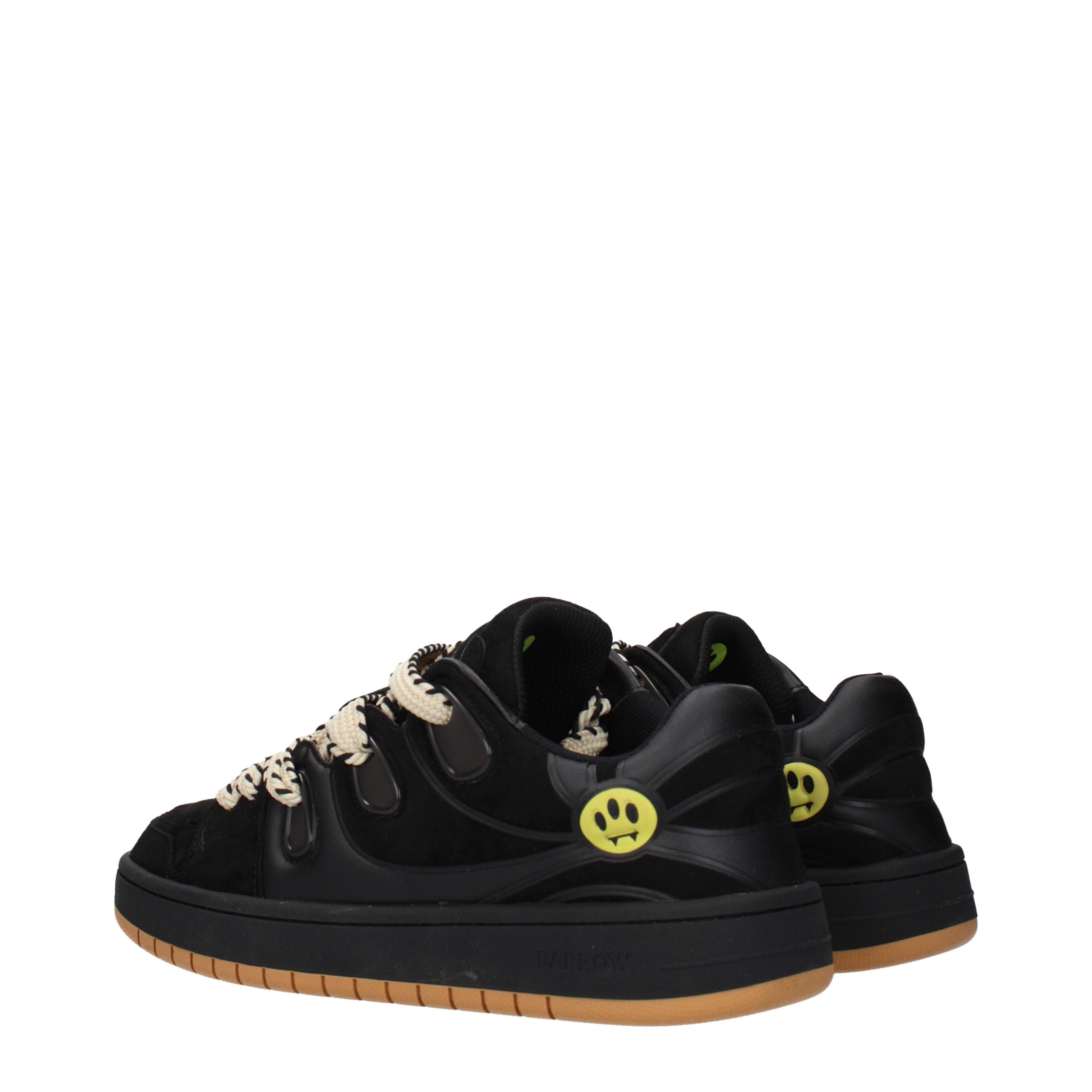Barrow Black Leather Sneakers