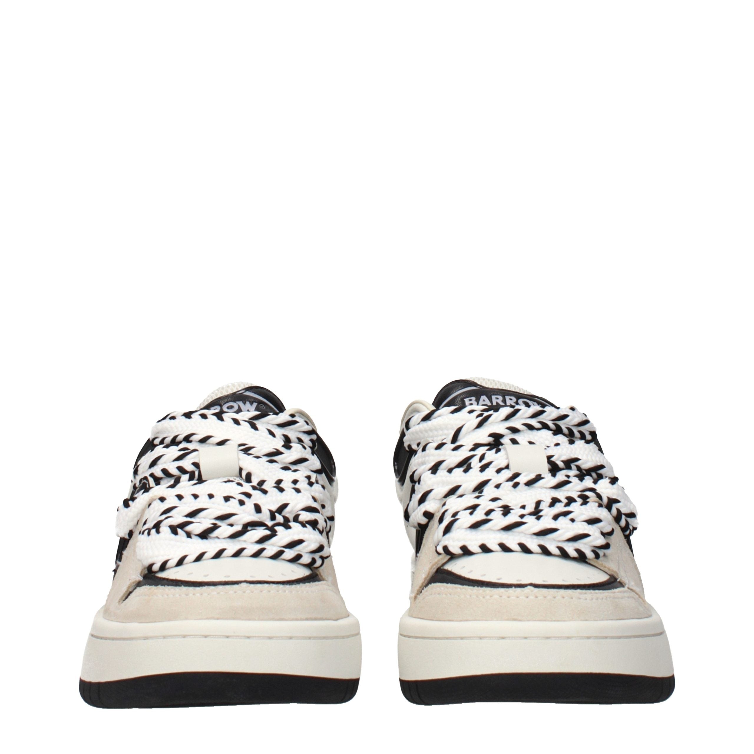 Barrow Beige Leather Sneakers