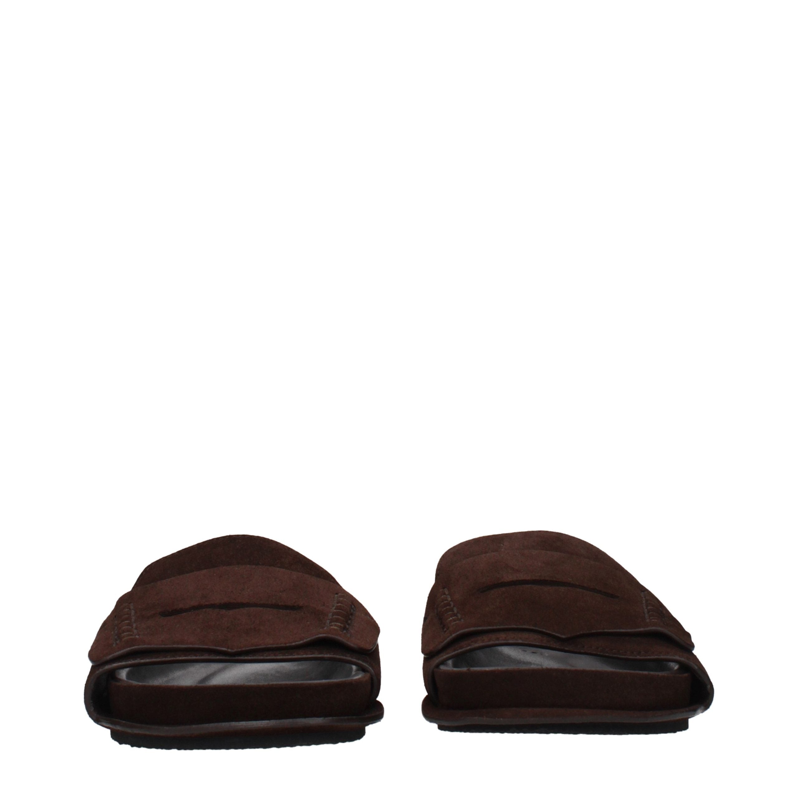 Jacquemus Brown Leather Slippers