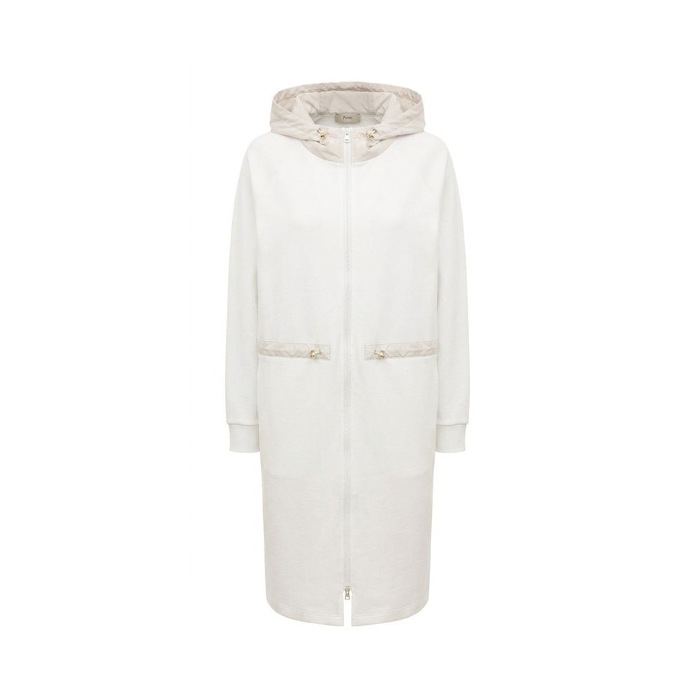 Herno White Cotton Coat