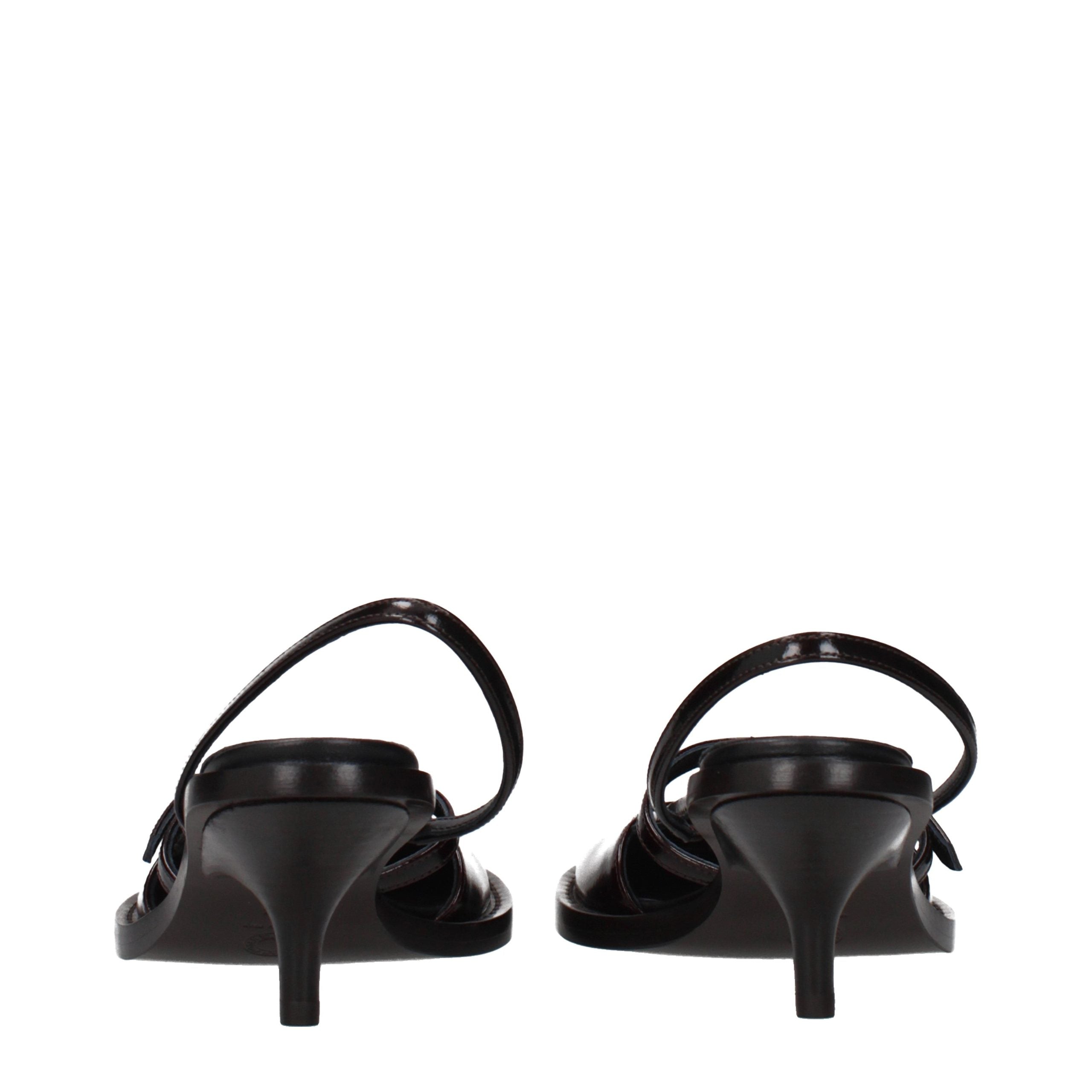 Dries Van Noten Brown Leather Platform Sandals