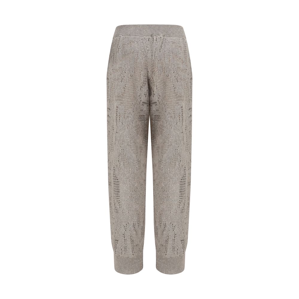 Brunello Cucinelli Beige Linen Casual Pants