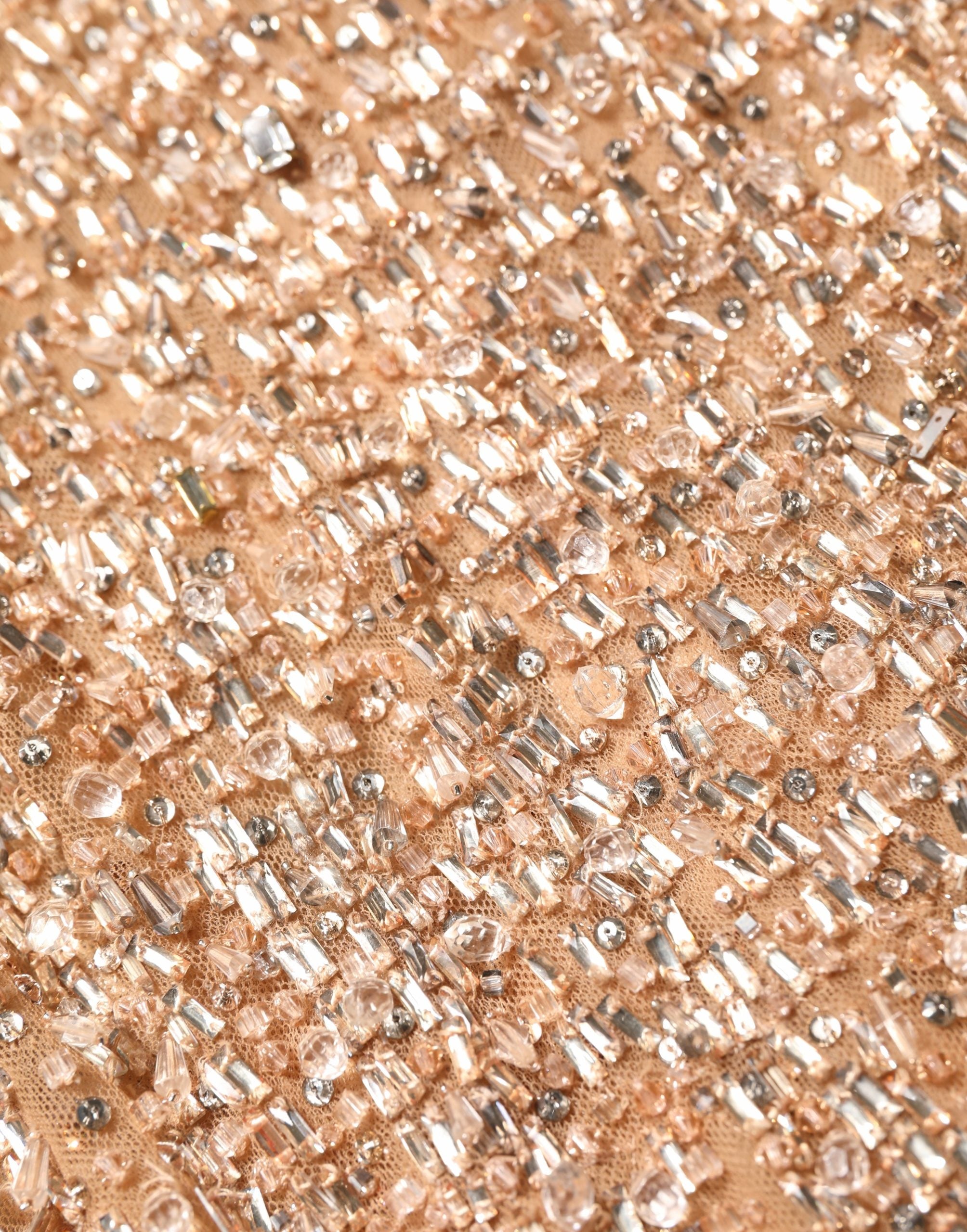 Dolce & Gabbana Brown Crystal Embellished Mermaid Gown Dress
