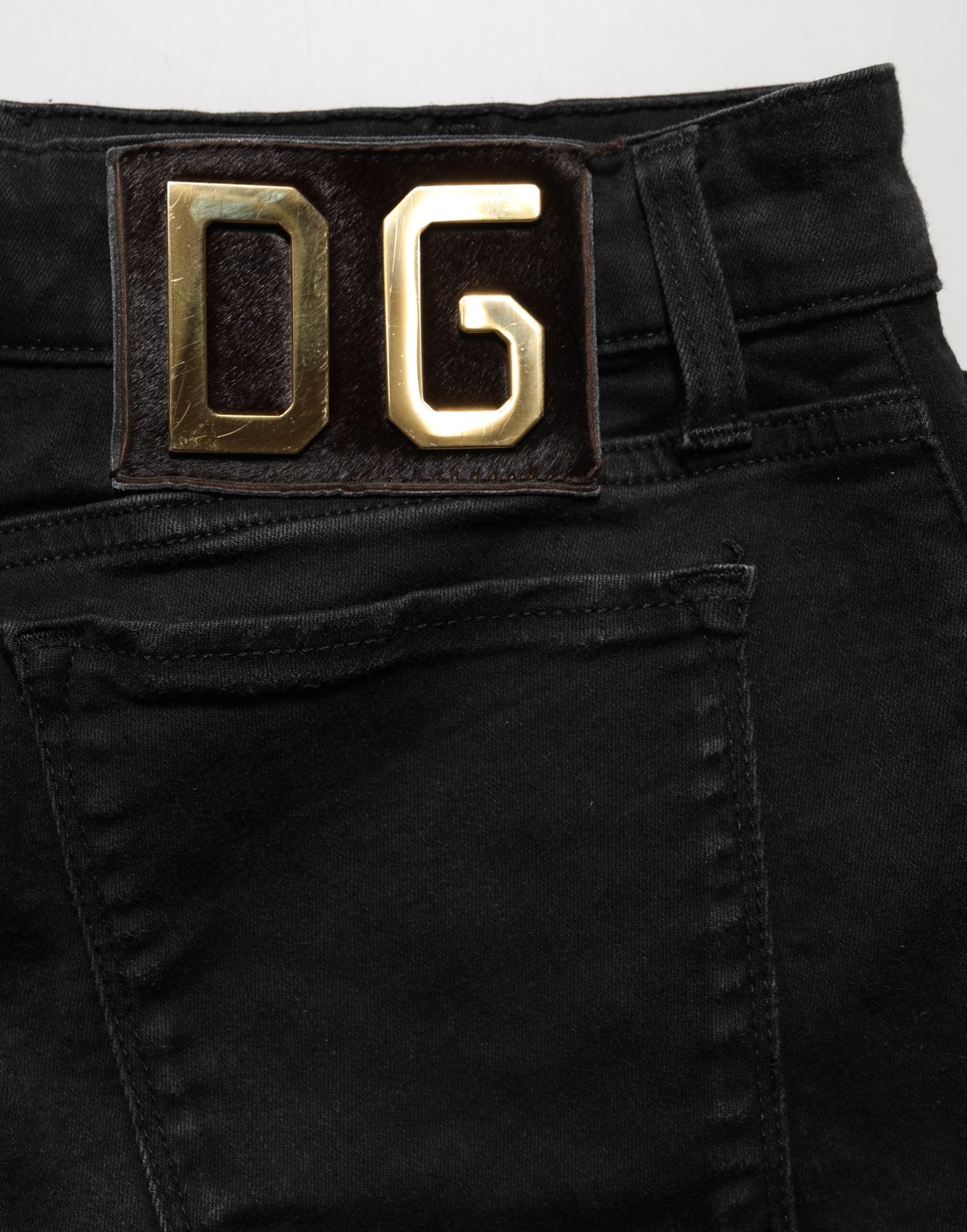 Dolce & Gabbana Black Skinny Cotton Low Waist Denim Jeans